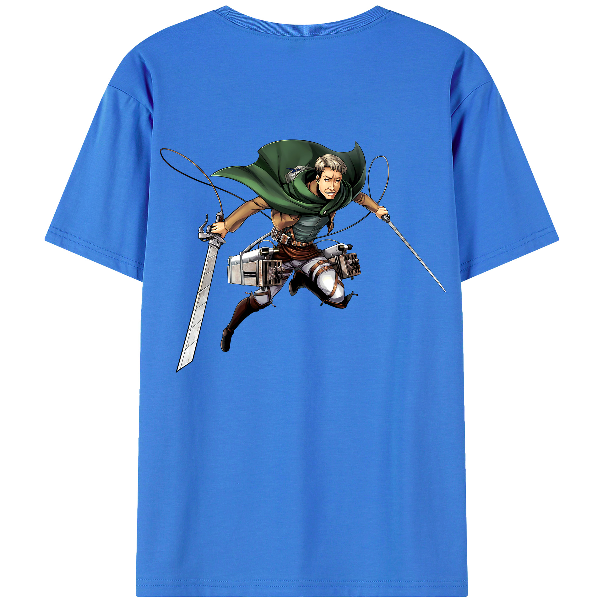 （画像用） 進撃の巨人 Attack on Titan 綿100％ メンズ半袖Tシャツ（バックプリント） 通気性