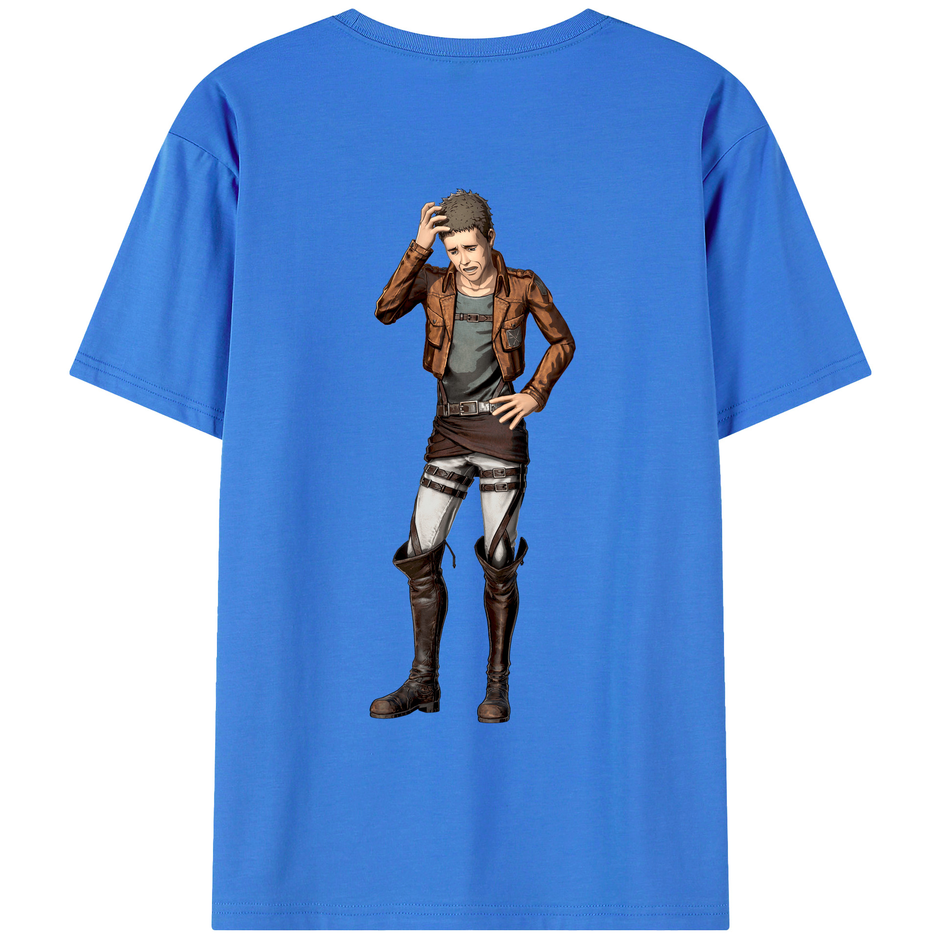 （画像用） 進撃の巨人 Attack on Titan 綿100％ メンズ半袖Tシャツ（バックプリント） 通気性