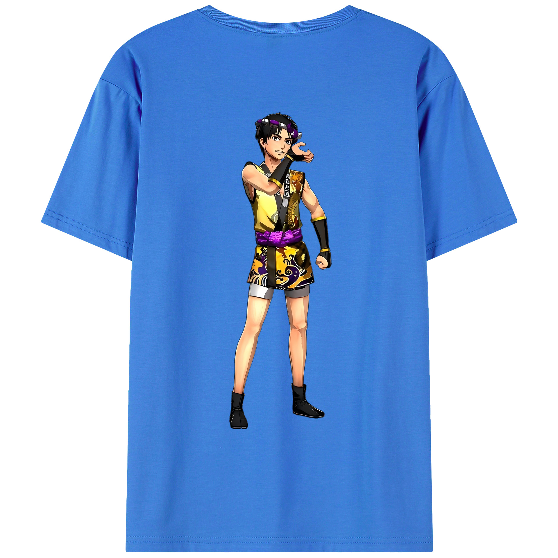 （画像用） 進撃の巨人 リヴァイ·アッカーマン Attack on Titan Levi Ackerman 綿100％ メンズ半袖Tシャツ（バックプリント） 通気性