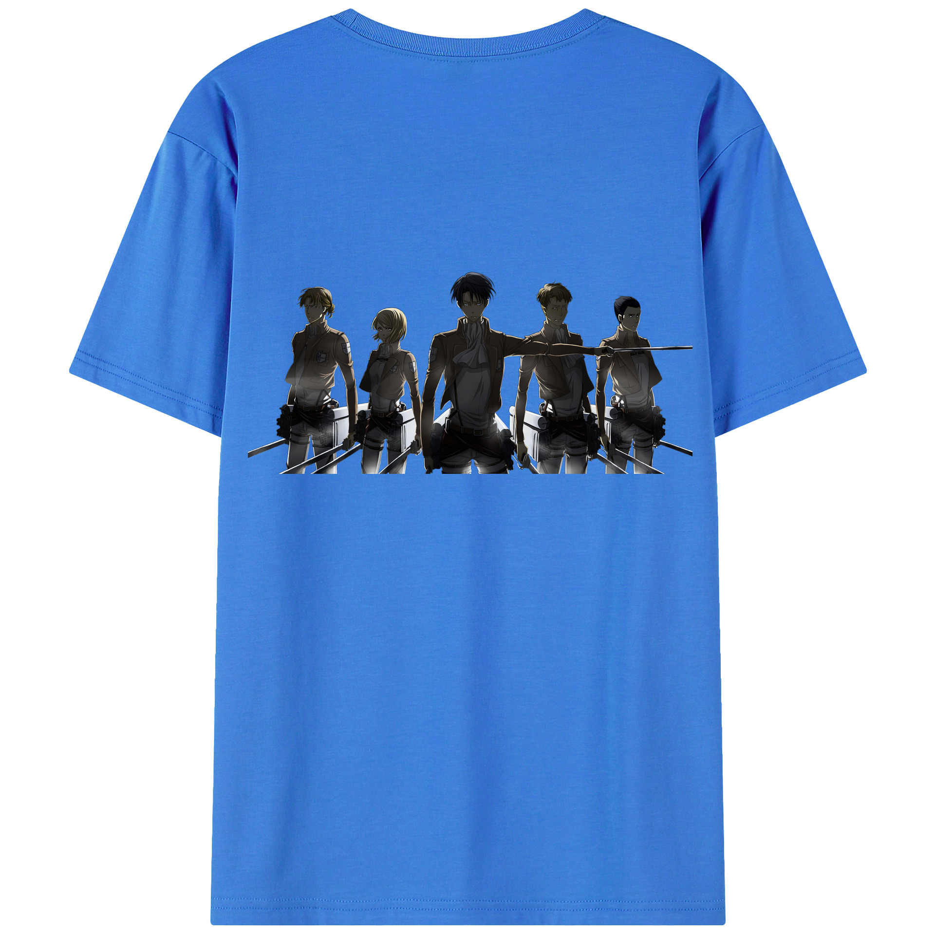 （画像用） 進撃の巨人 Attack on Titan 綿100％ メンズ半袖Tシャツ（バックプリント） 通気性