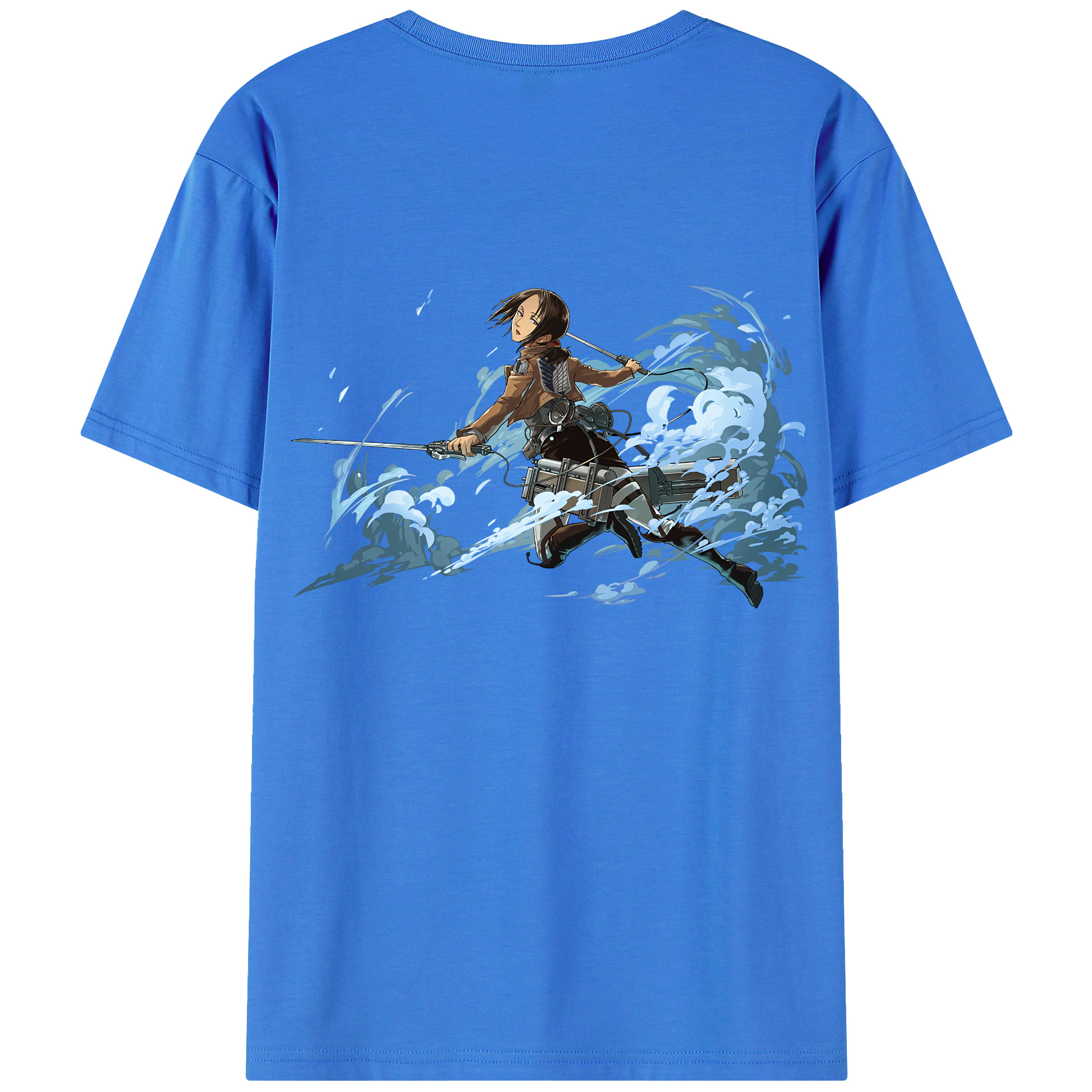（画像用） 進撃の巨人 Attack on Titan 綿100％ メンズ半袖Tシャツ（バックプリント） 通気性