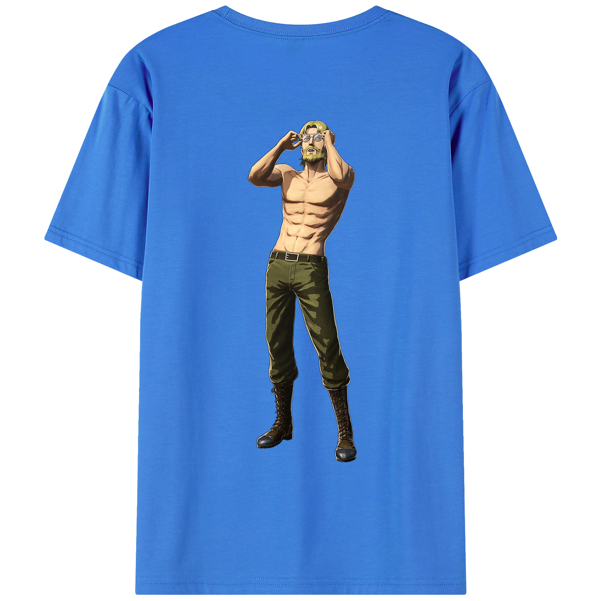 （画像用） 進撃の巨人 Attack on Titan 綿100％ メンズ半袖Tシャツ（バックプリント） 通気性