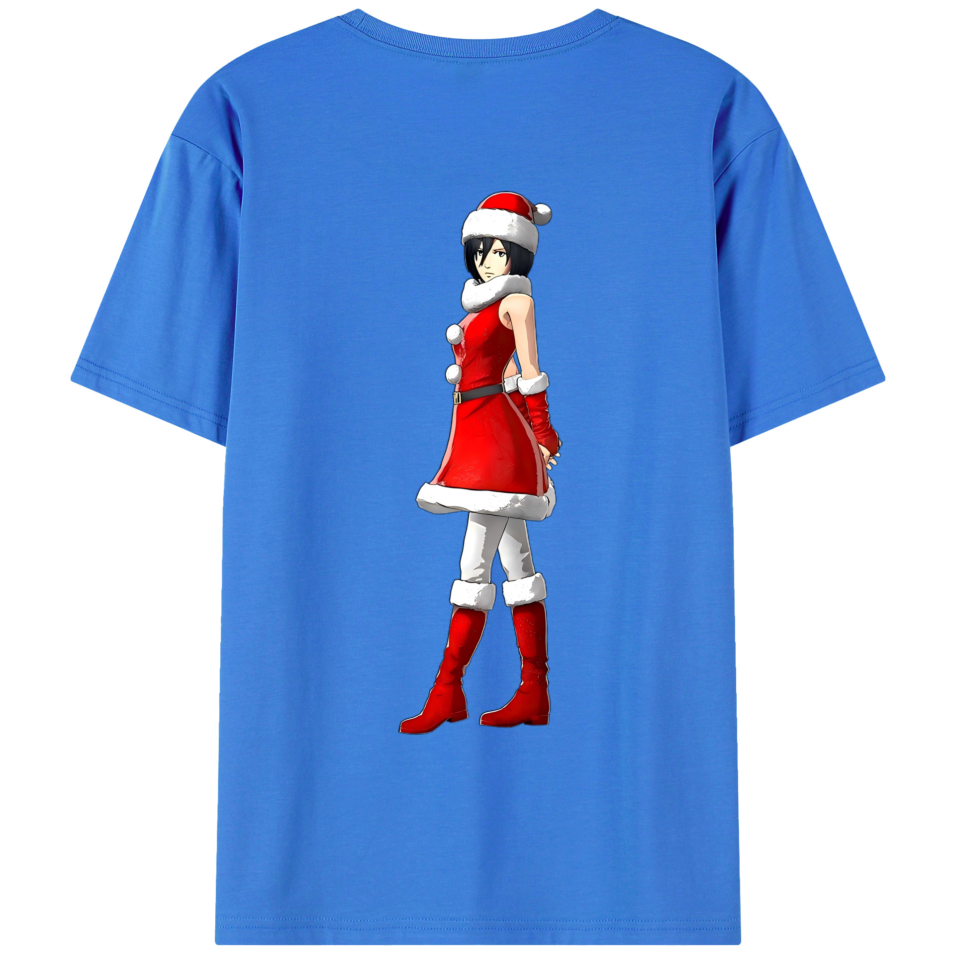 （画像用） 進撃の巨人 ミカサ·アッカーマン Attack on Titan Mikasa Ackerman 綿100％ メンズ半袖Tシャツ（バックプリント） 通気性