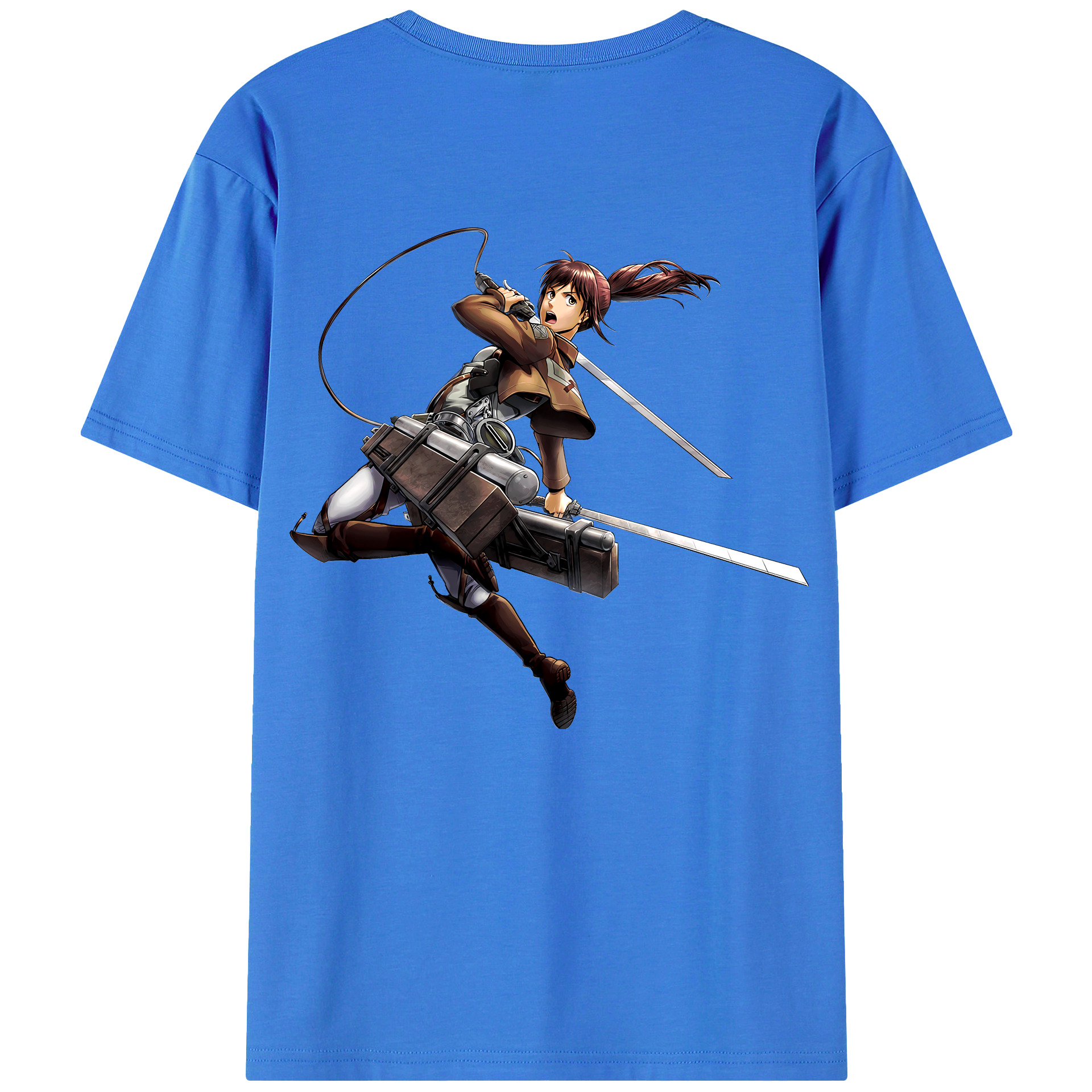 （画像用） 進撃の巨人 サシャ·ブラウス Attack on Titan Sasha Blaus 綿100％ メンズ半袖Tシャツ（バックプリント） 通気性
