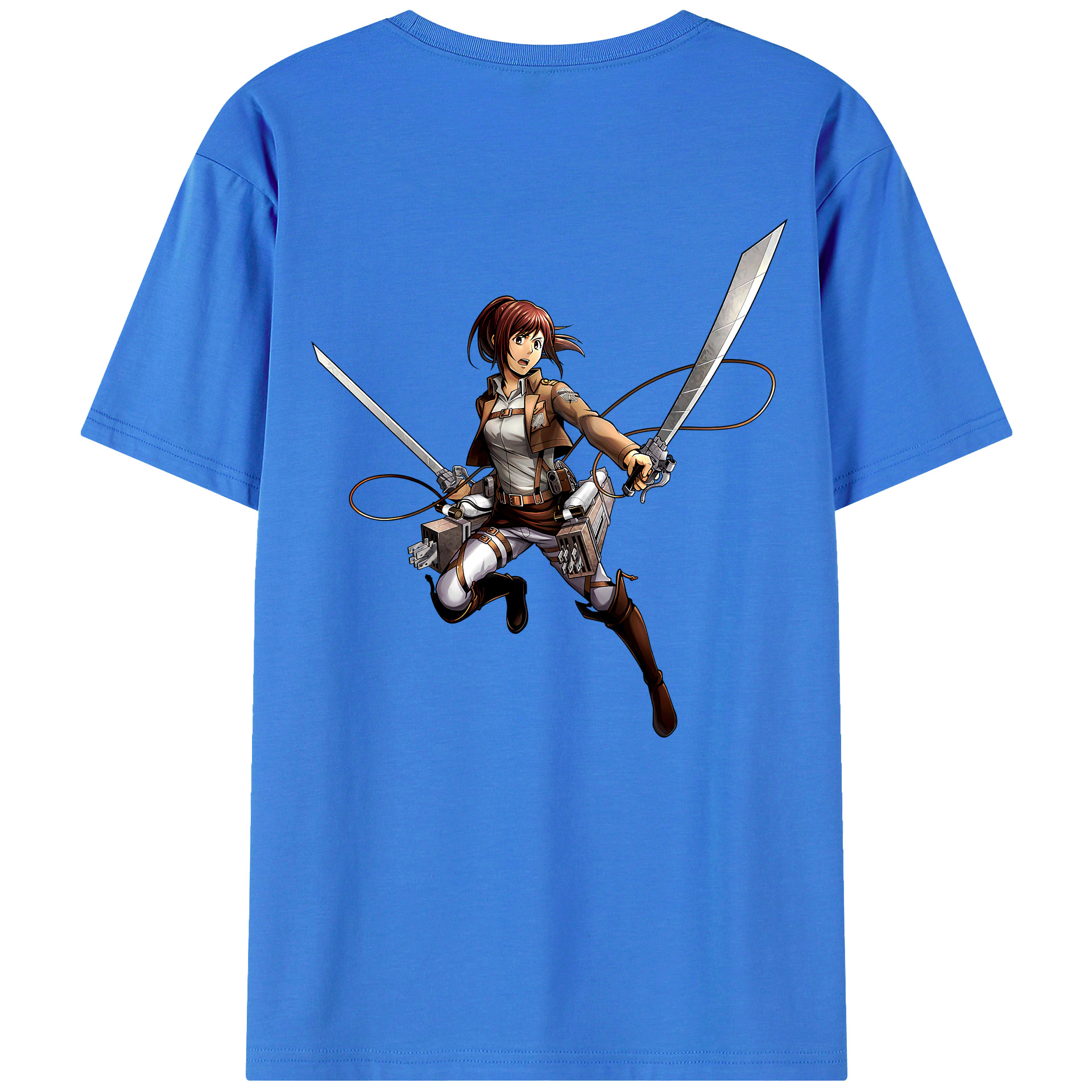 （画像用） 進撃の巨人 サシャ·ブラウス Attack on Titan Sasha Blaus 綿100％ メンズ半袖Tシャツ（バックプリント） 通気性