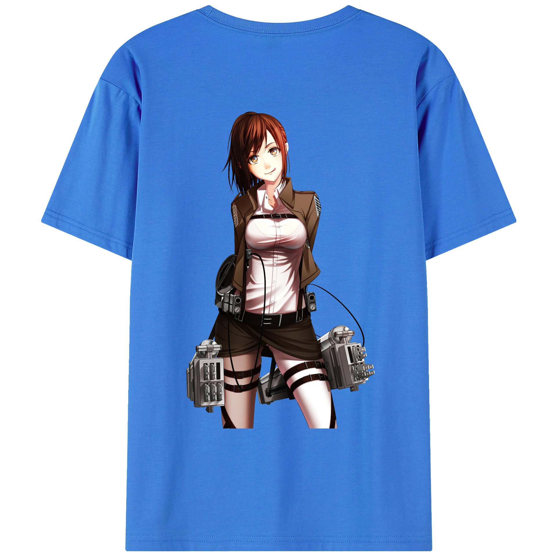 （画像用） 進撃の巨人 サシャ·ブラウス Attack on Titan Sasha Blaus 綿100％ メンズ半袖Tシャツ（バックプリント） 通気性