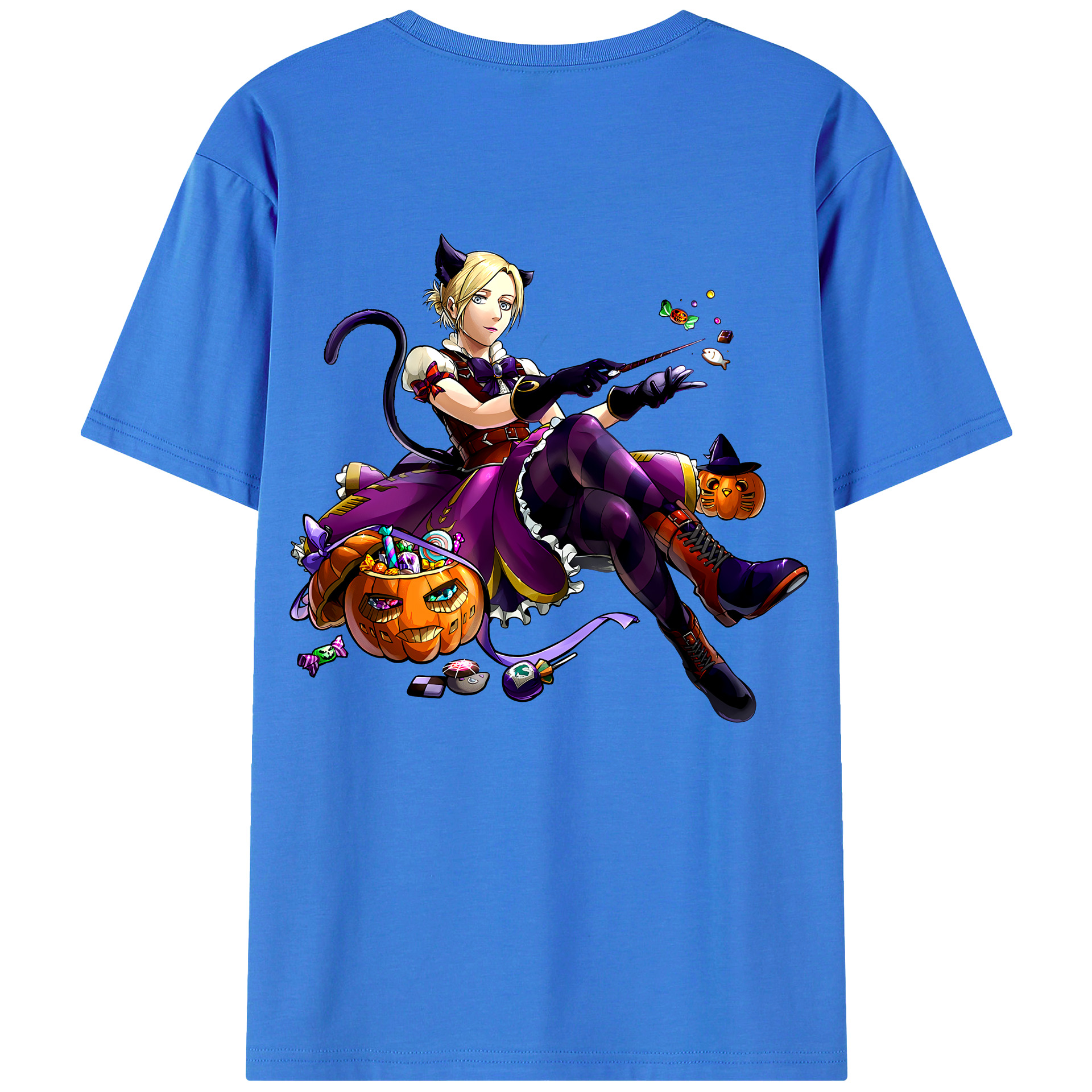 （画像用） 進撃の巨人 アニ・レオンハート Attack on Titan Annie Leonhart 綿100％ メンズ半袖Tシャツ（バックプリント） 通気性