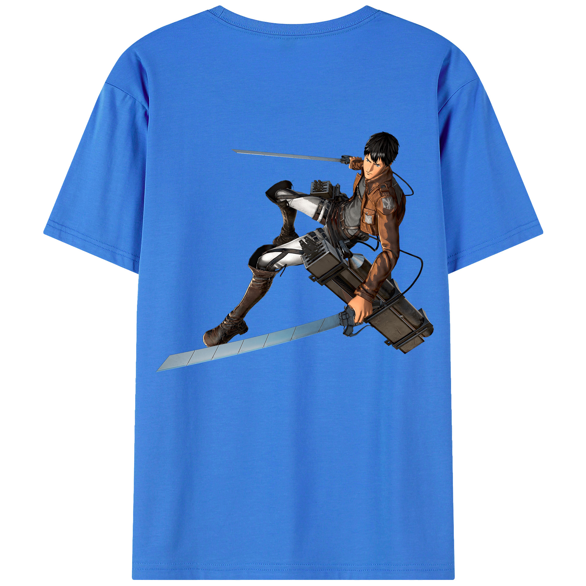 （画像用） 進撃の巨人 ベルトルト・フーバー Attack on Titan Bertholdt Hoover 綿100％ メンズ半袖Tシャツ（バックプリント） 通気性