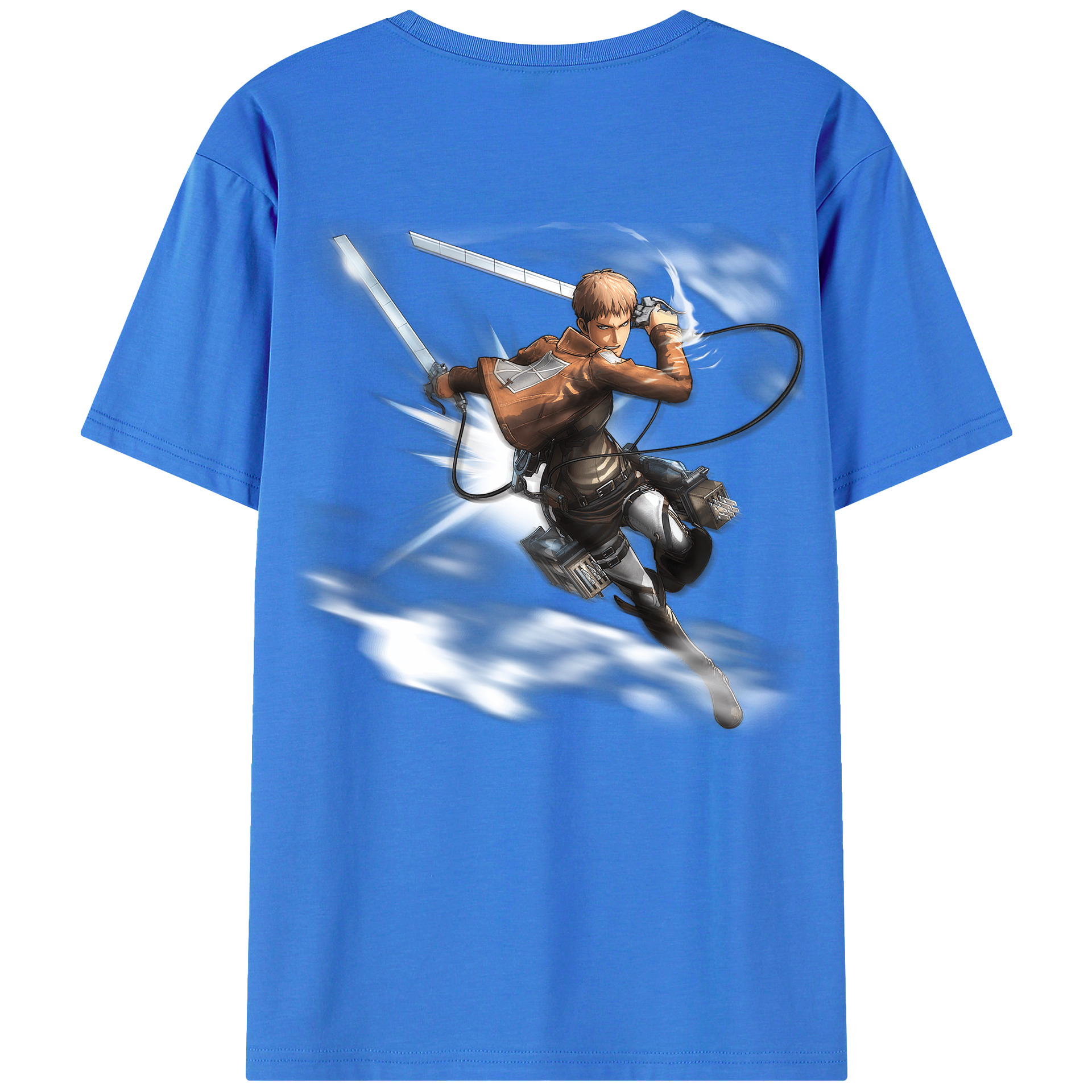（画像用） 進撃の巨人 ジャン・キルシュタイン Attack on Titan Jean Kirstein 綿100％ メンズ半袖Tシャツ（バックプリント） 通気性