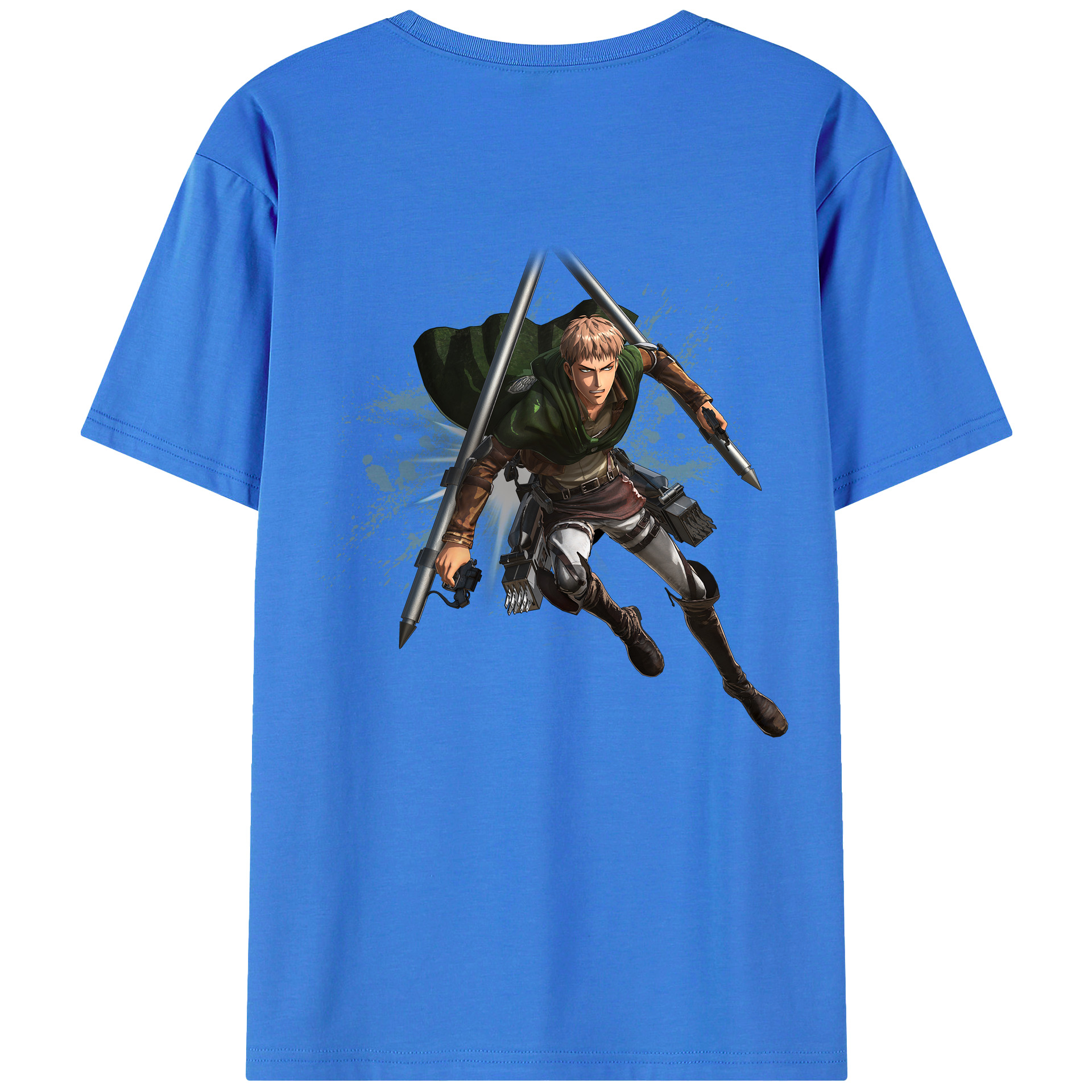 （画像用） 進撃の巨人 ジャン・キルシュタイン Attack on Titan Jean Kirstein 綿100％ メンズ半袖Tシャツ（バックプリント） 通気性