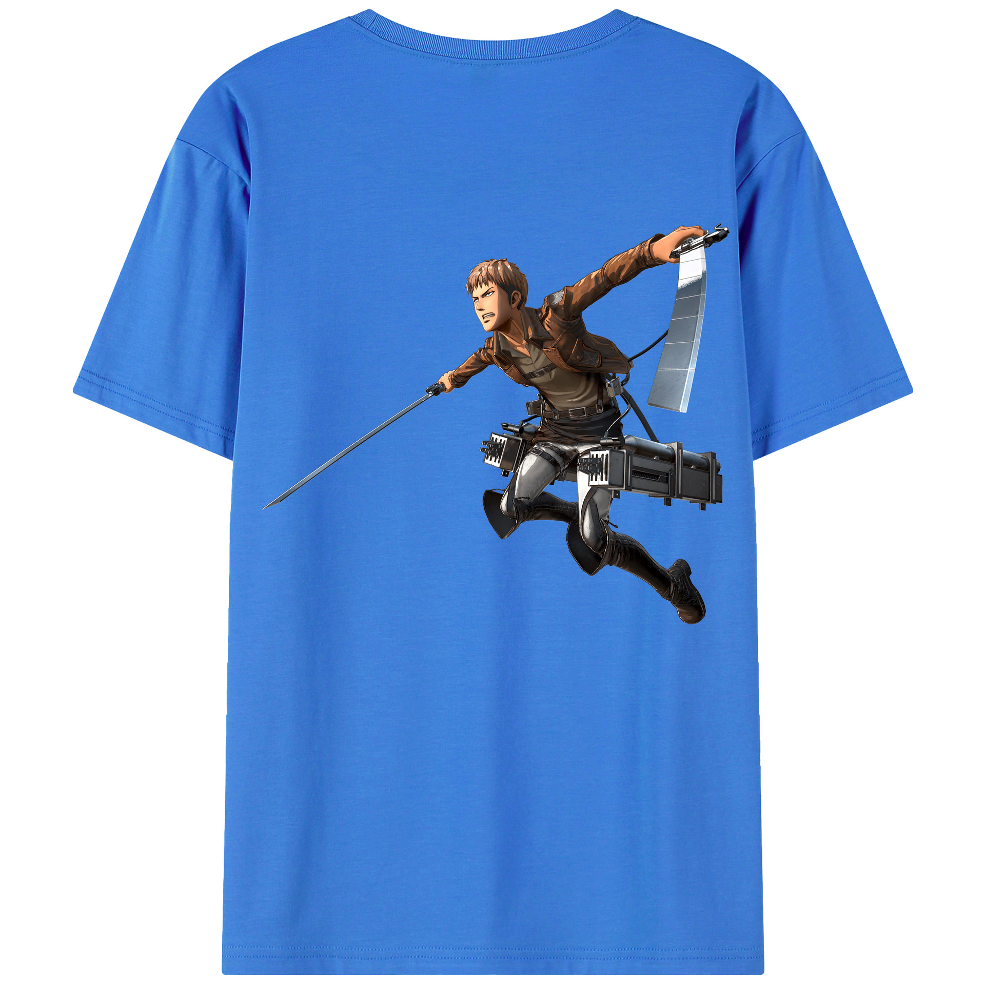 （画像用） 進撃の巨人 ジャン・キルシュタイン Attack on Titan Jean Kirstein 綿100％ メンズ半袖Tシャツ（バックプリント） 通気性