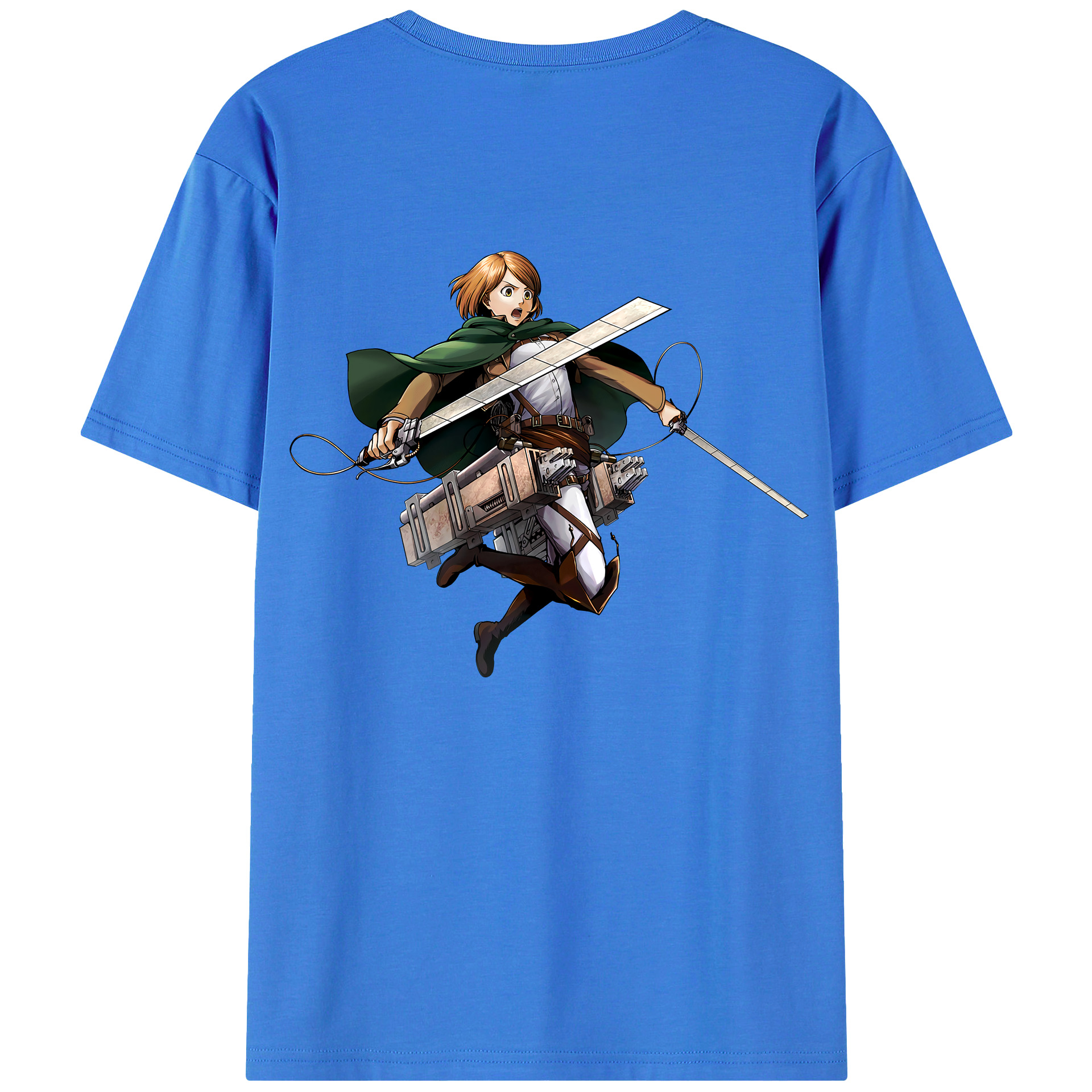 （画像用） 進撃の巨人 ペトラ·ラル Attack on Titan Petra Rall 綿100％ メンズ半袖Tシャツ（バックプリント） 通気性