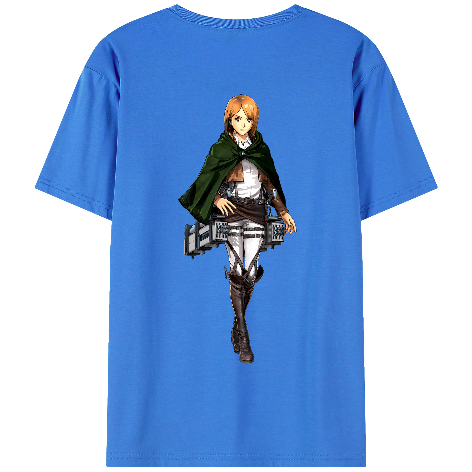 （画像用） 進撃の巨人 ペトラ·ラル Attack on Titan Petra Rall 綿100％ メンズ半袖Tシャツ（バックプリント） 通気性