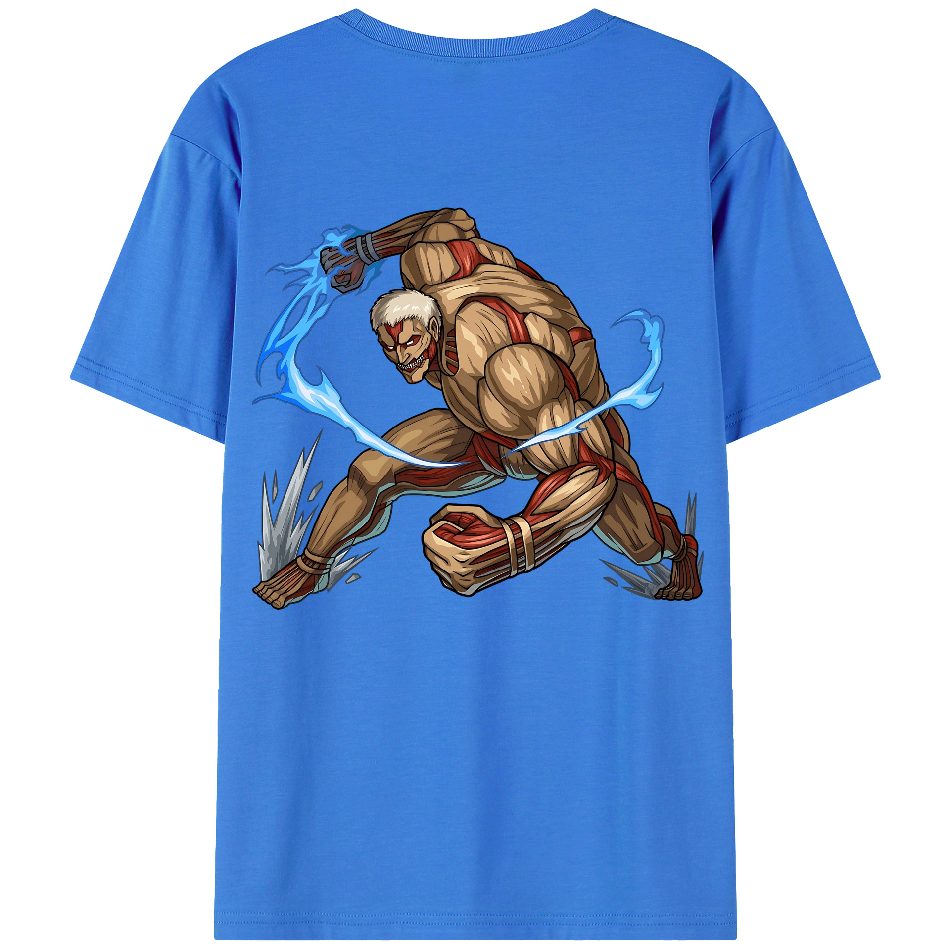 （画像用） 進撃の巨人 Attack on Titan 綿100％ メンズ半袖Tシャツ（バックプリント） 通気性
