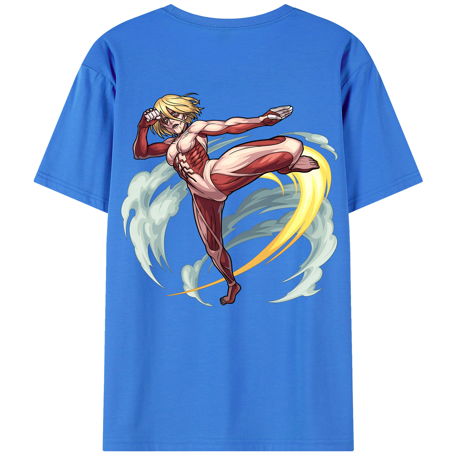 （画像用） 進撃の巨人 Attack on Titan 綿100％ メンズ半袖Tシャツ（バックプリント） 通気性
