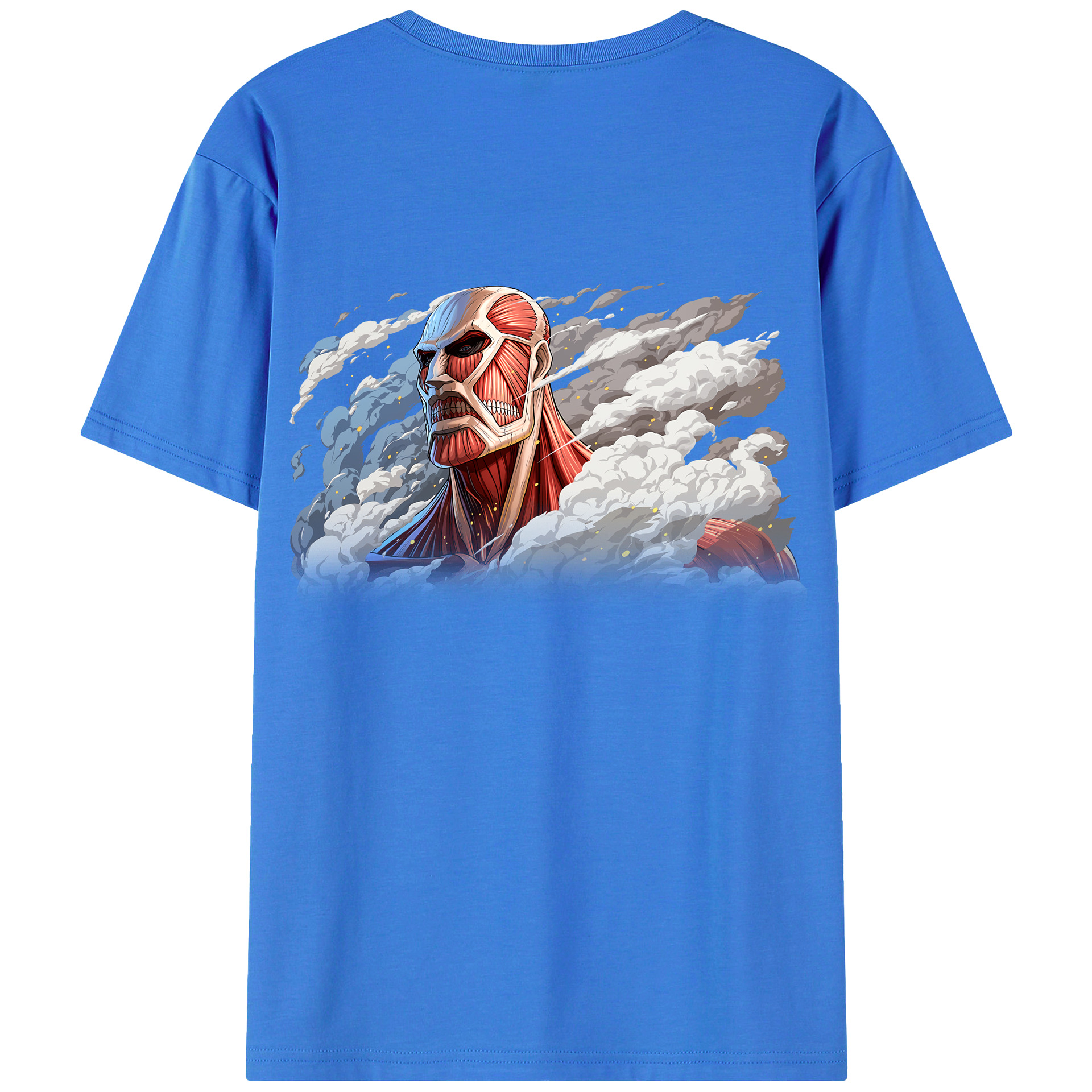 （画像用） 進撃の巨人 Attack on Titan 綿100％ メンズ半袖Tシャツ（バックプリント） 通気性