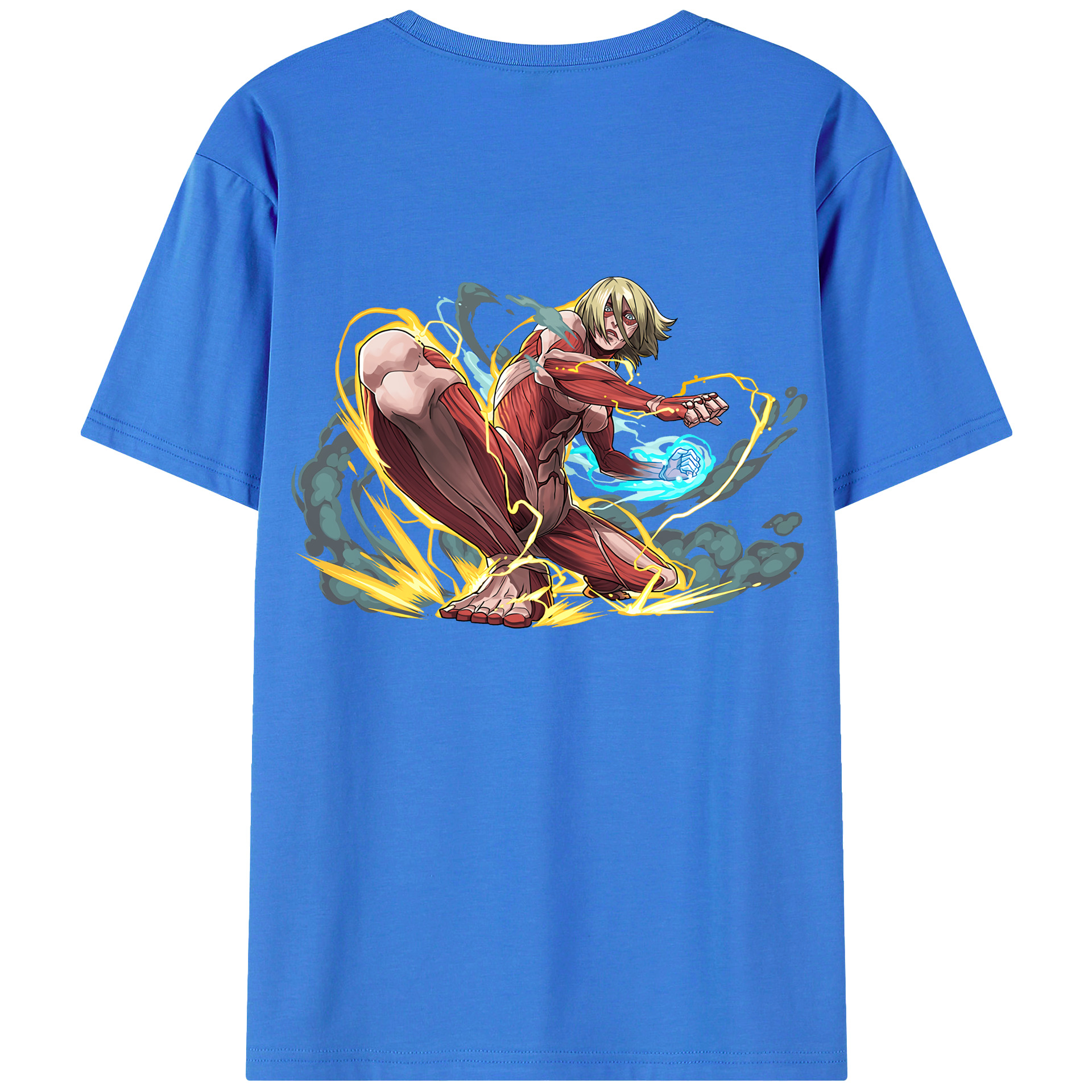 （画像用） 進撃の巨人 Attack on Titan 綿100％ メンズ半袖Tシャツ（バックプリント） 通気性