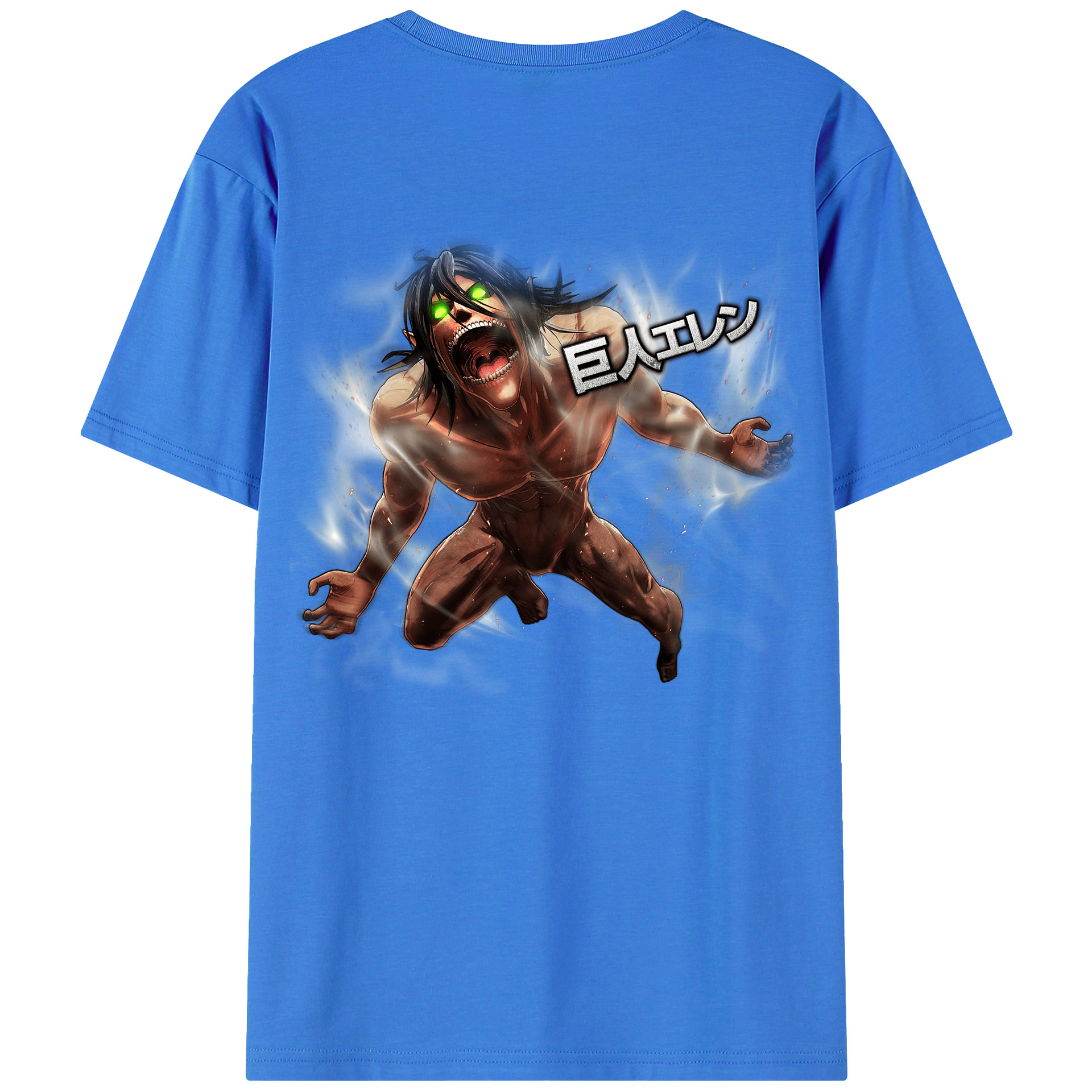 （画像用） 進撃の巨人 Attack on Titan 綿100％ メンズ半袖Tシャツ（バックプリント） 通気性