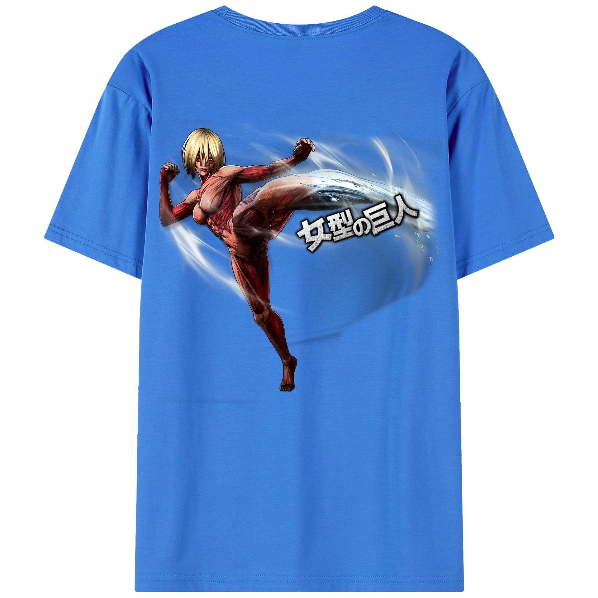 （画像用） 進撃の巨人 Attack on Titan 綿100％ メンズ半袖Tシャツ（バックプリント） 通気性