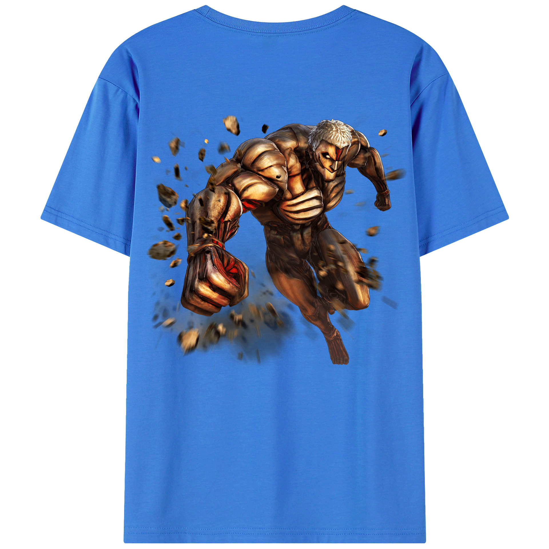 （画像用） 進撃の巨人 Attack on Titan 綿100％ メンズ半袖Tシャツ（バックプリント） 通気性