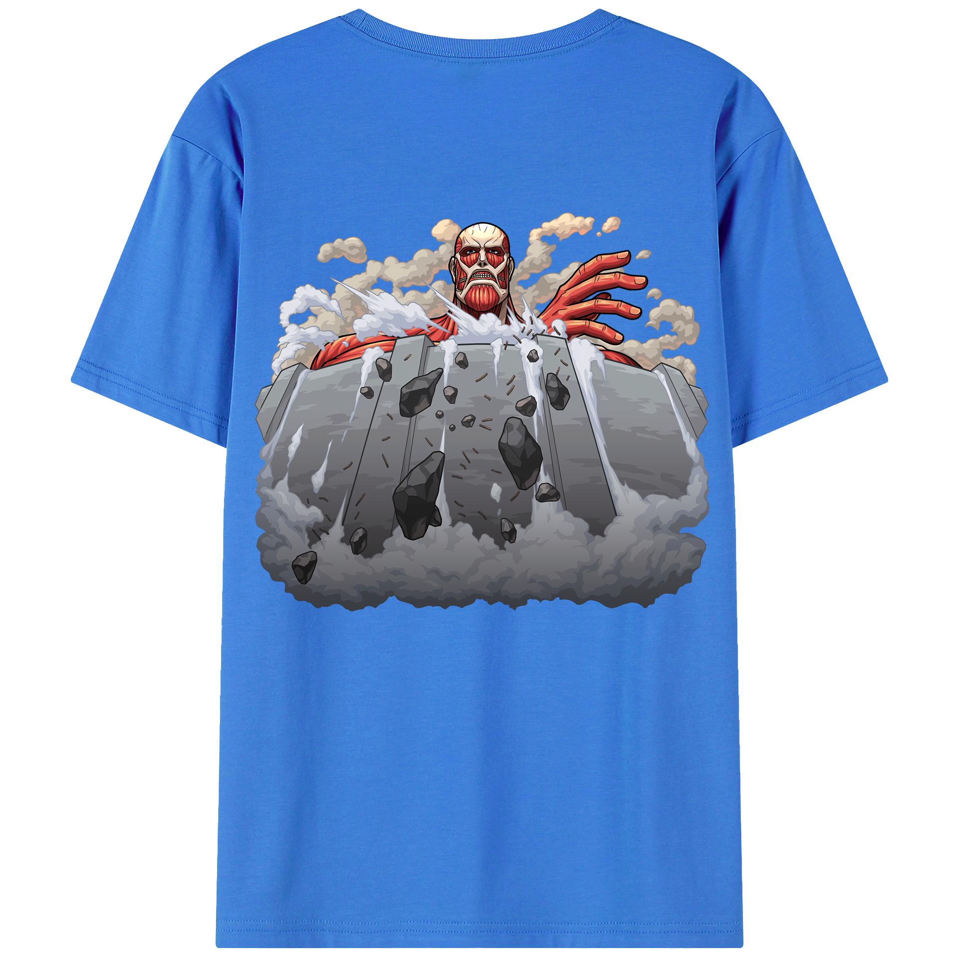 （画像用） 進撃の巨人 Attack on Titan 綿100％ メンズ半袖Tシャツ（バックプリント） 通気性