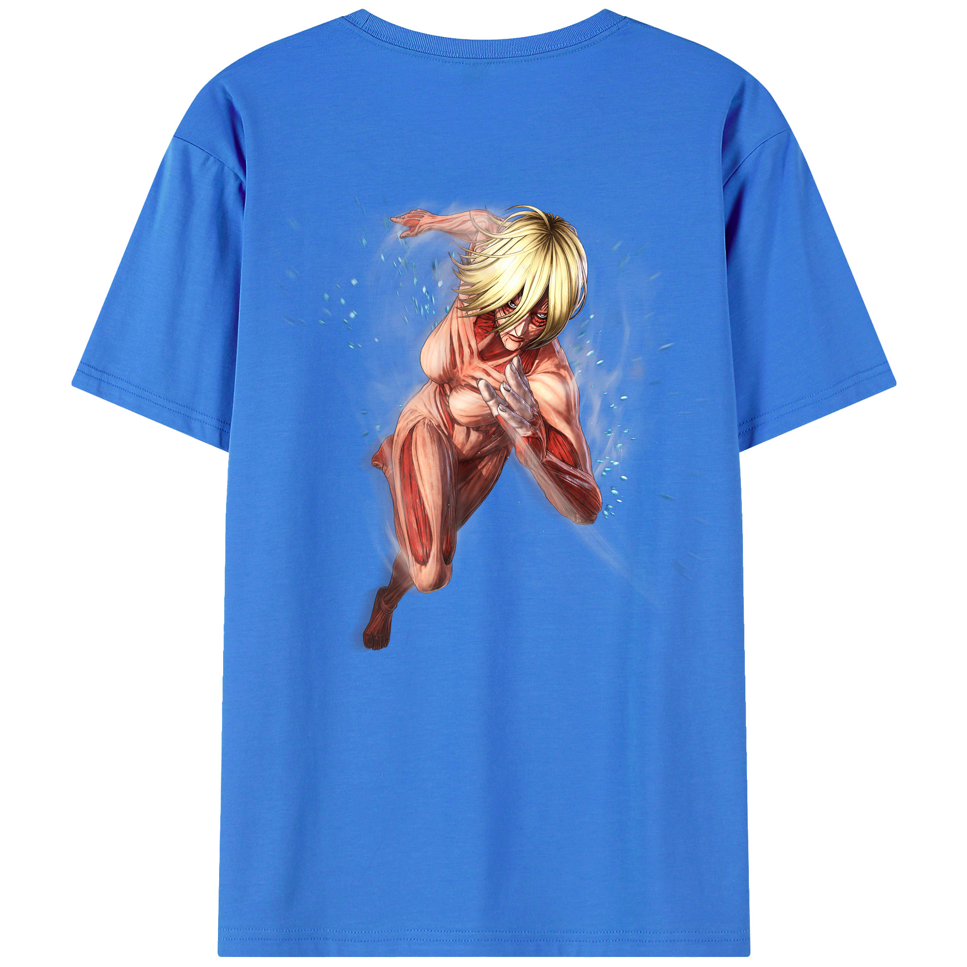 （画像用） 進撃の巨人 Attack on Titan 綿100％ メンズ半袖Tシャツ（バックプリント） 通気性