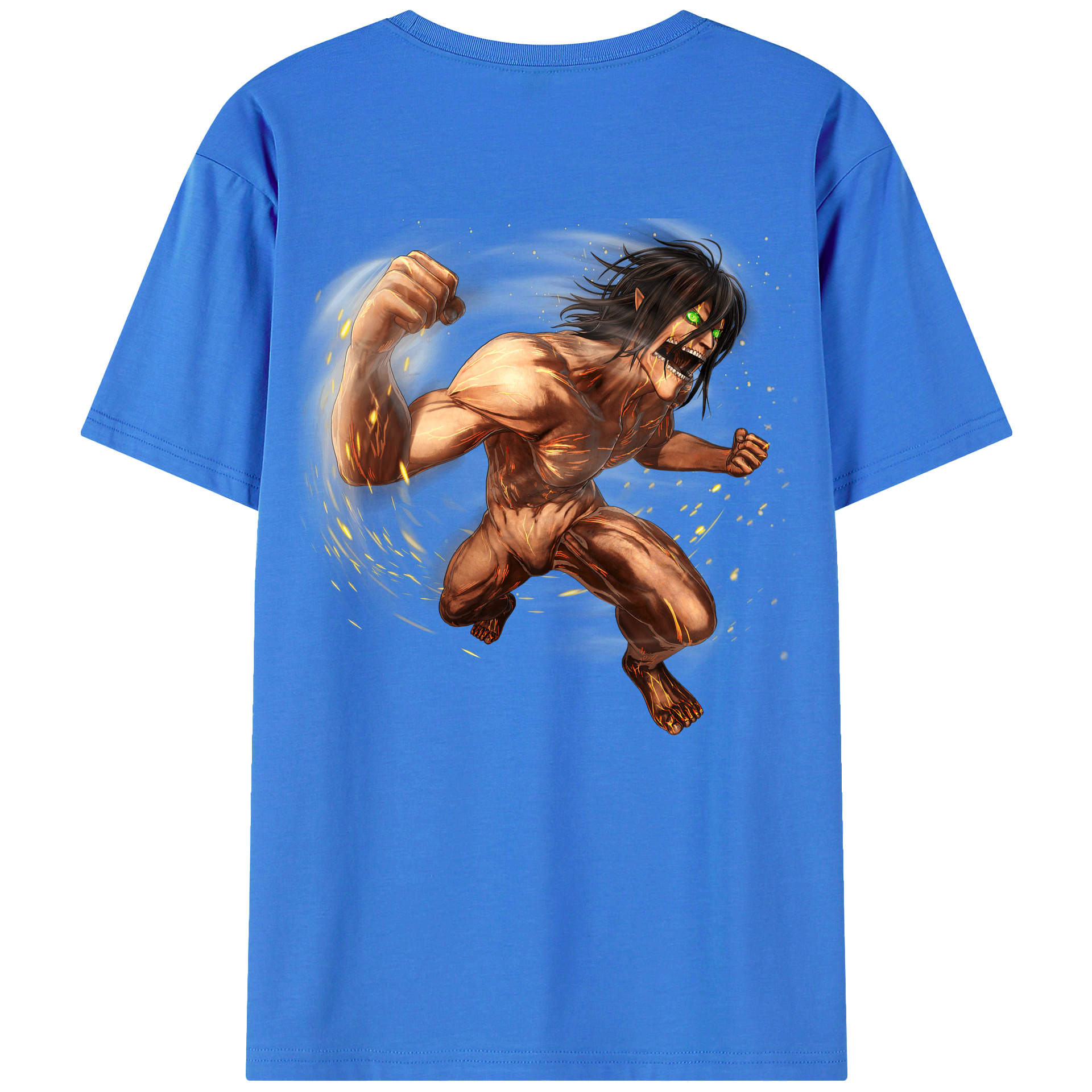 （画像用） 進撃の巨人 Attack on Titan 綿100％ メンズ半袖Tシャツ（バックプリント） 通気性