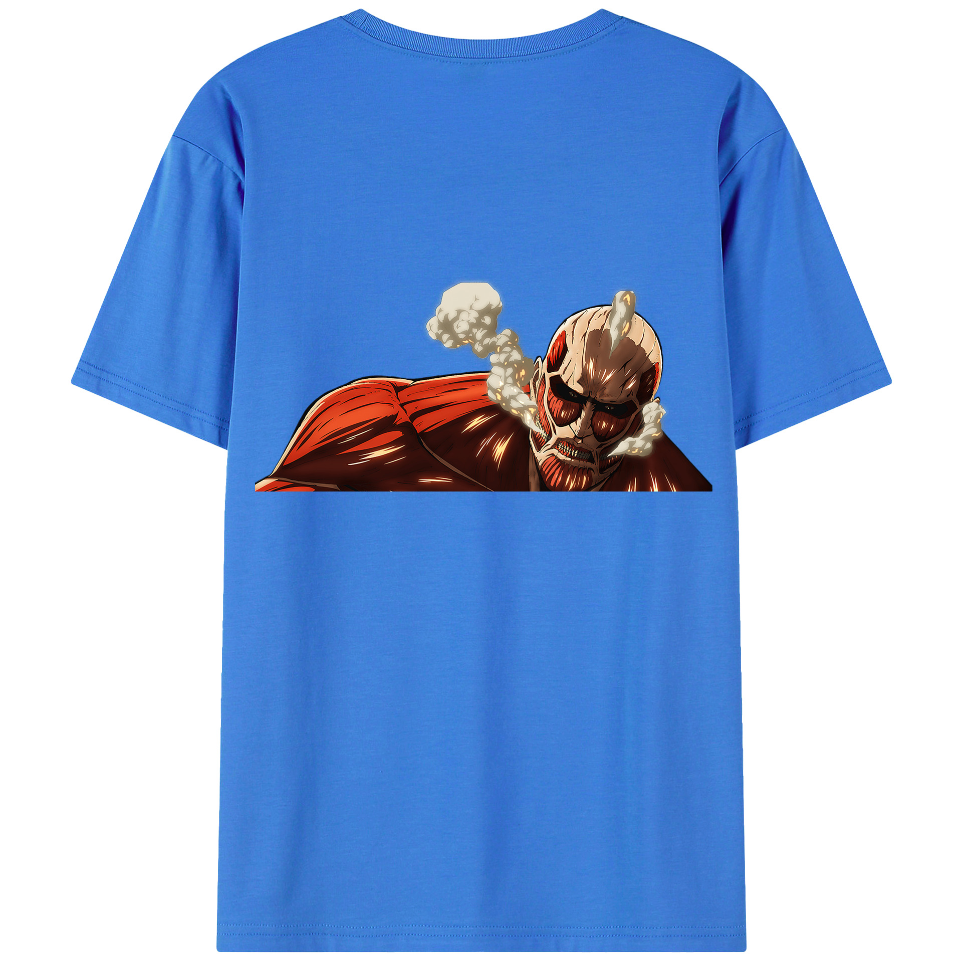 （画像用） 進撃の巨人 Attack on Titan 綿100％ メンズ半袖Tシャツ（バックプリント） 通気性