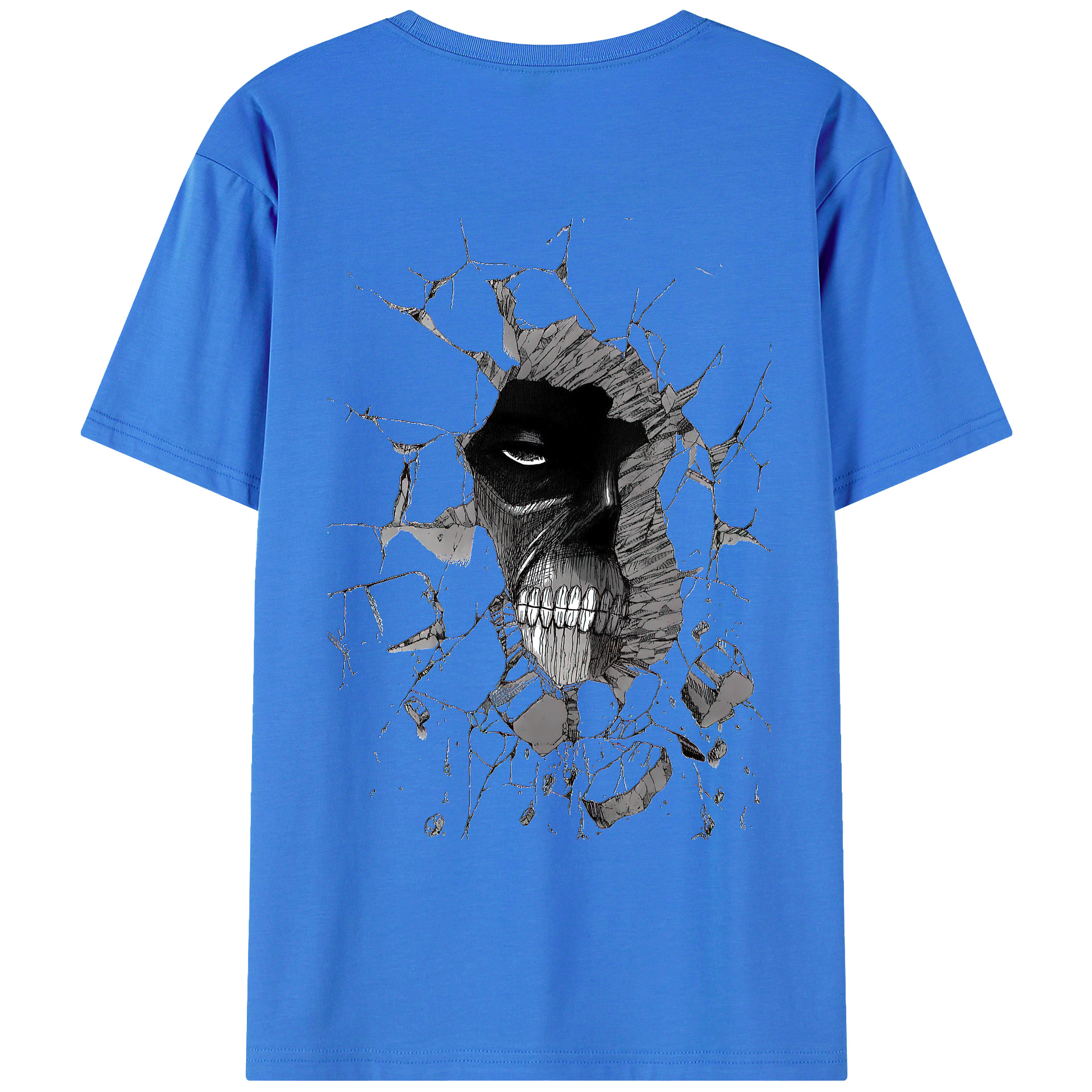 （画像用） 進撃の巨人 Attack on Titan 綿100％ メンズ半袖Tシャツ（バックプリント） 通気性