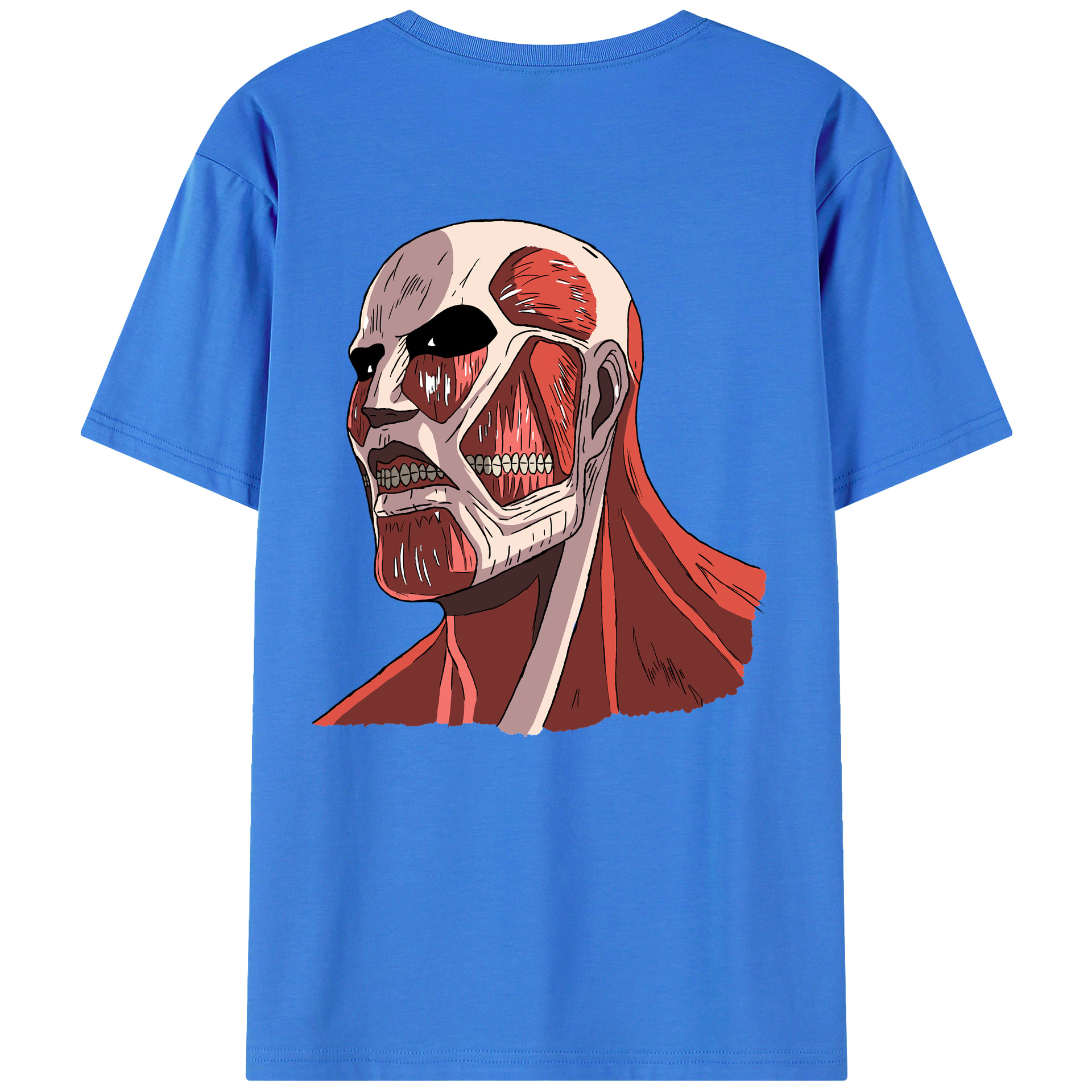 （画像用） 進撃の巨人 Attack on Titan 綿100％ メンズ半袖Tシャツ（バックプリント） 通気性
