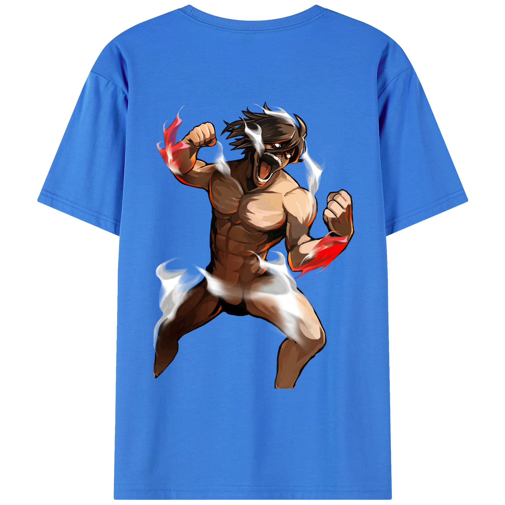 （画像用） 進撃の巨人 Attack on Titan 綿100％ メンズ半袖Tシャツ（バックプリント） 通気性