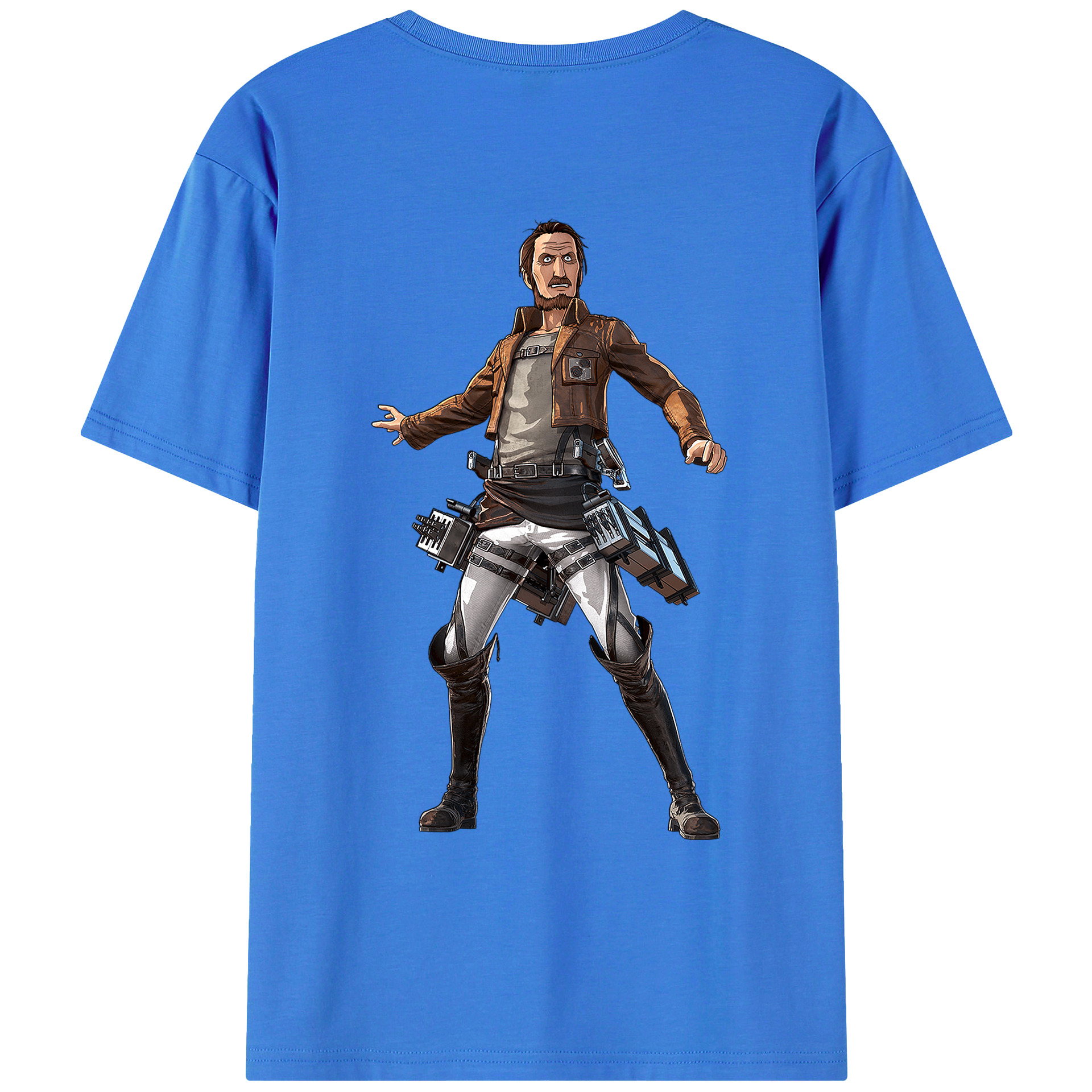 （画像用） 進撃の巨人 Attack on Titan 綿100％ メンズ半袖Tシャツ（バックプリント） 通気性