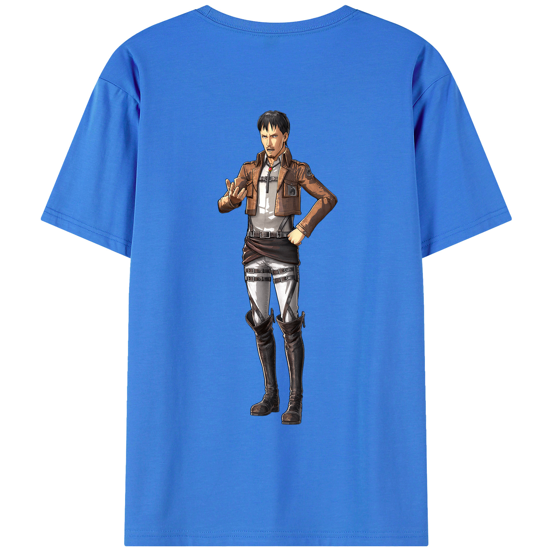 （画像用） 進撃の巨人 Attack on Titan 綿100％ メンズ半袖Tシャツ（バックプリント） 通気性