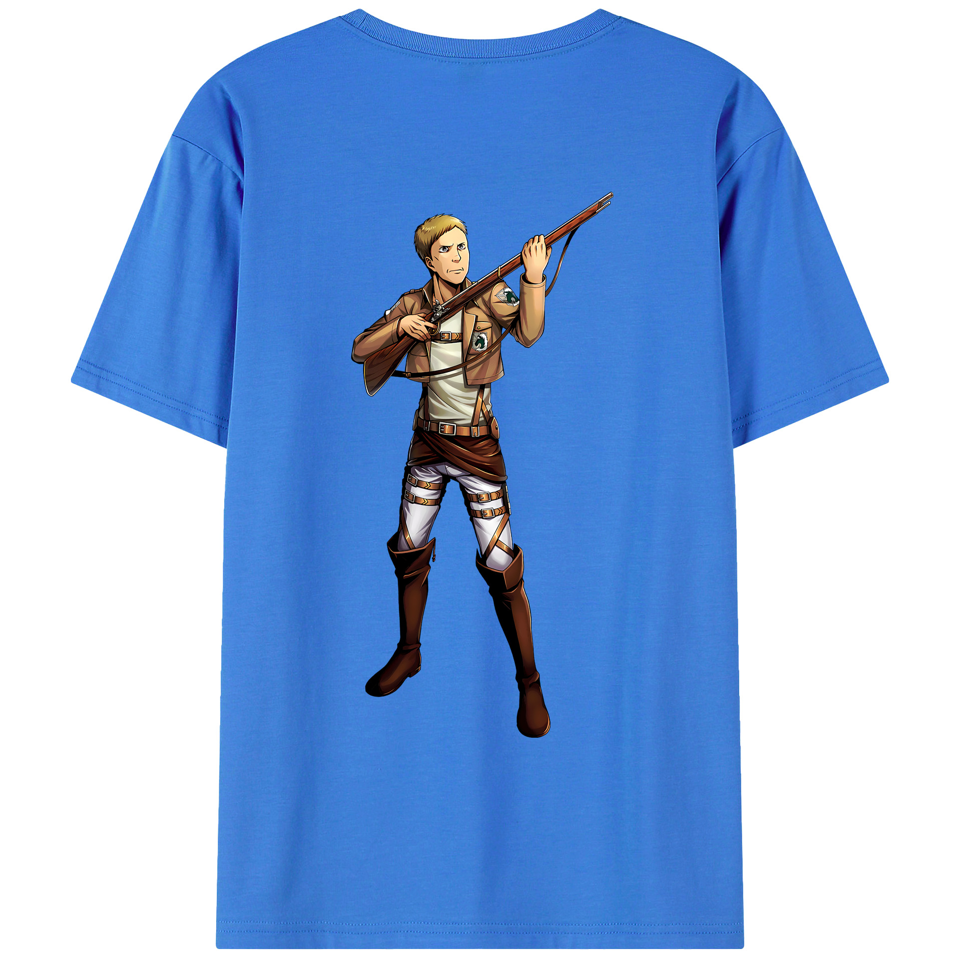 （画像用） 進撃の巨人 Attack on Titan 綿100％ メンズ半袖Tシャツ（バックプリント） 通気性