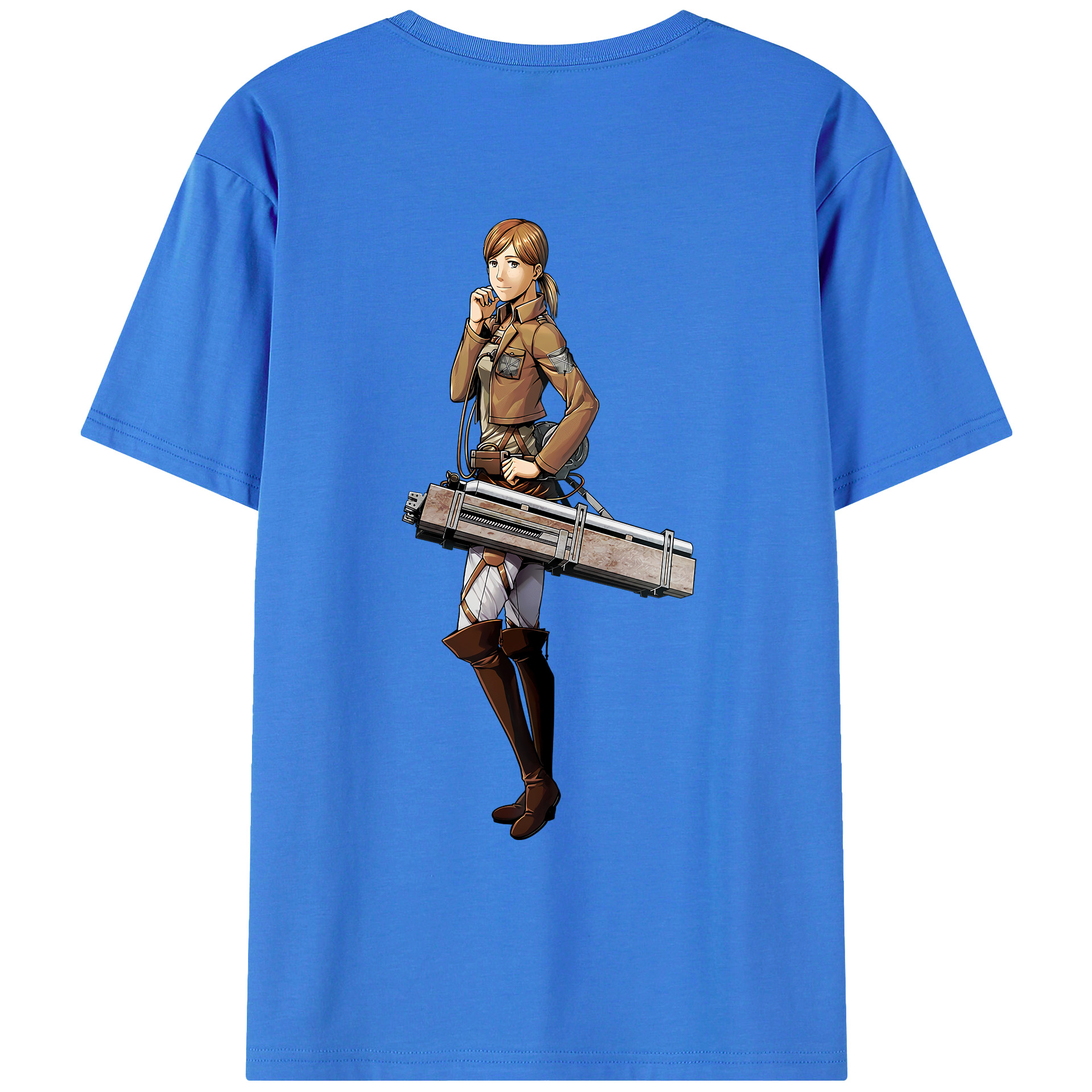 （画像用） 進撃の巨人 Attack on Titan 綿100％ メンズ半袖Tシャツ（バックプリント） 通気性