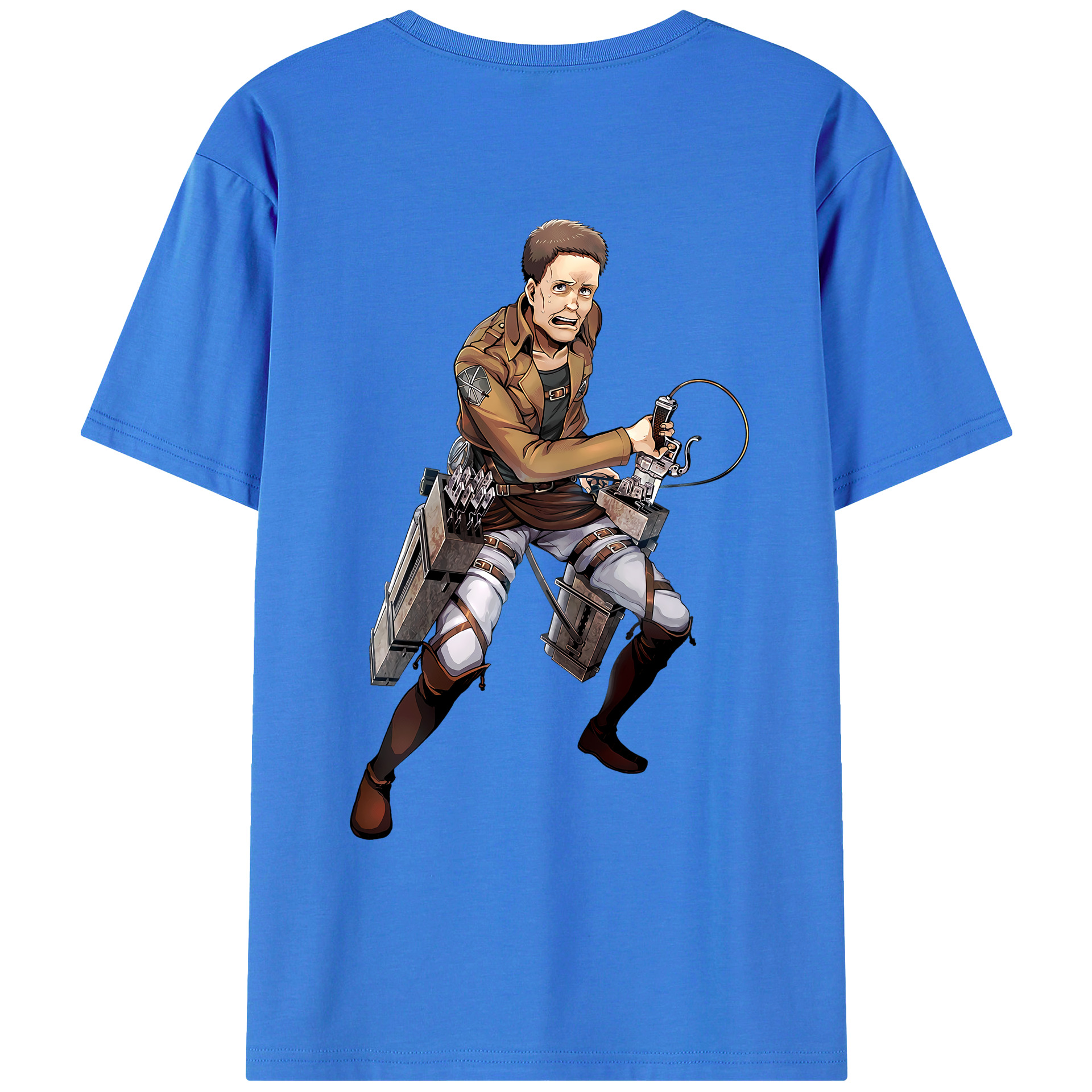 （画像用） 進撃の巨人 Attack on Titan 綿100％ メンズ半袖Tシャツ（バックプリント） 通気性