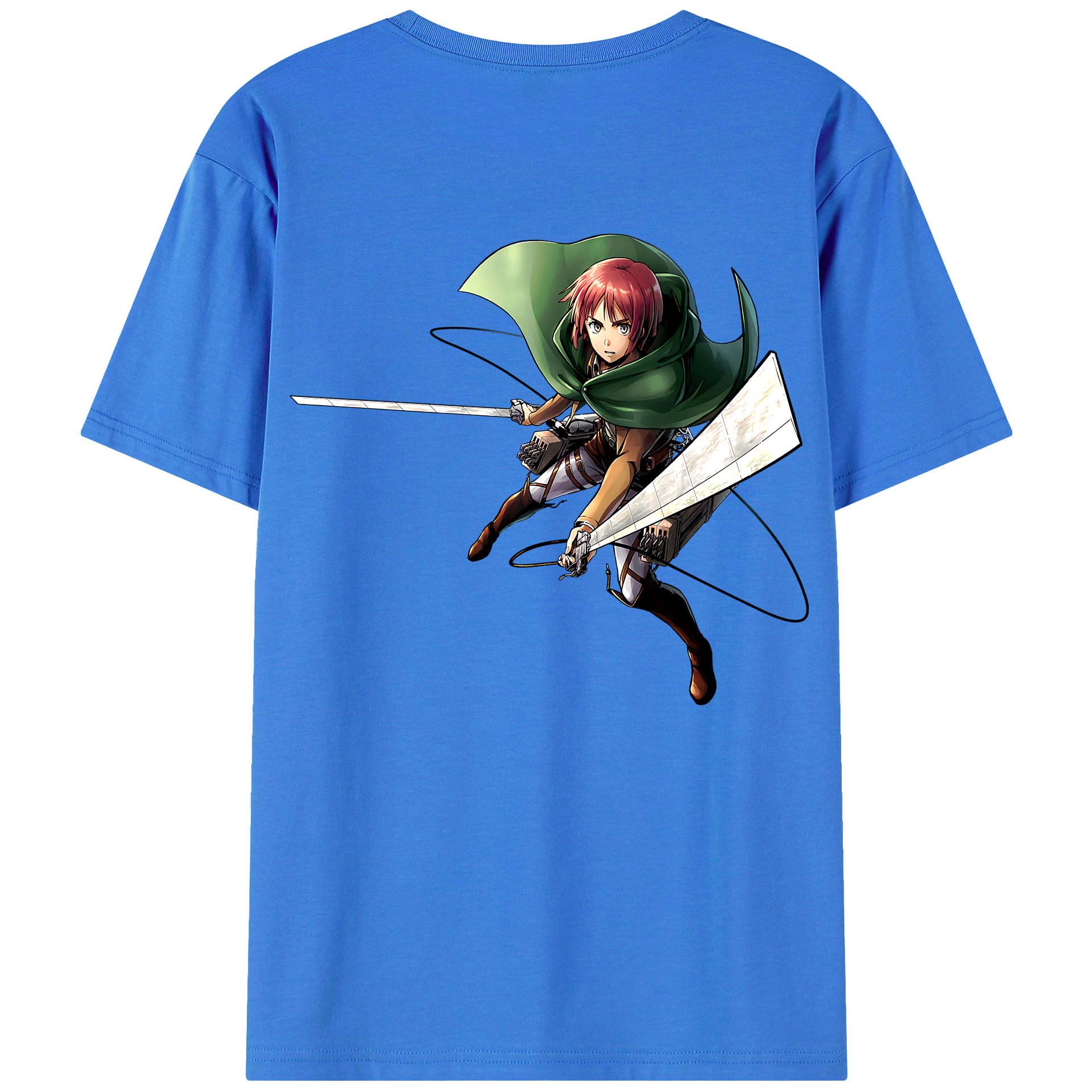 （画像用） 進撃の巨人 Attack on Titan 綿100％ メンズ半袖Tシャツ（バックプリント） 通気性