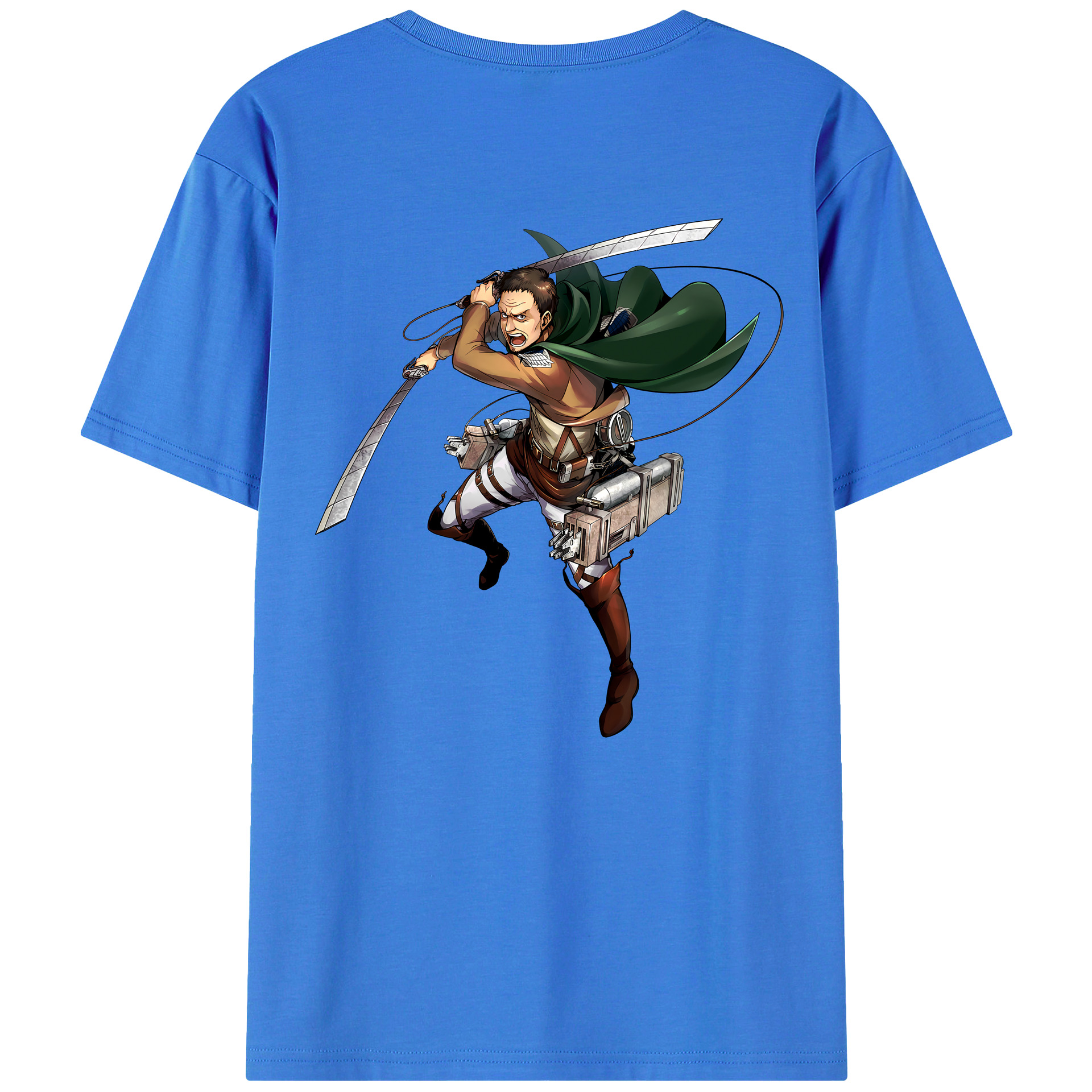 （画像用） 進撃の巨人 Attack on Titan 綿100％ メンズ半袖Tシャツ（バックプリント） 通気性