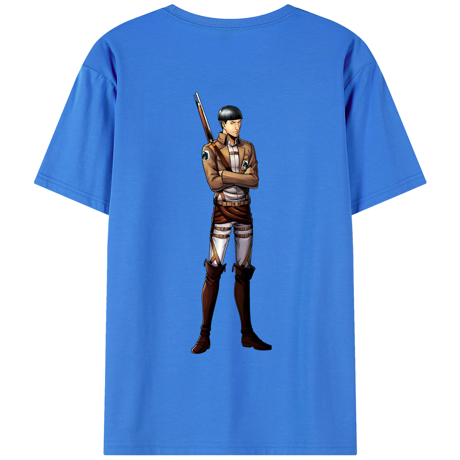 （画像用） 進撃の巨人 Attack on Titan 綿100％ メンズ半袖Tシャツ（バックプリント） 通気性