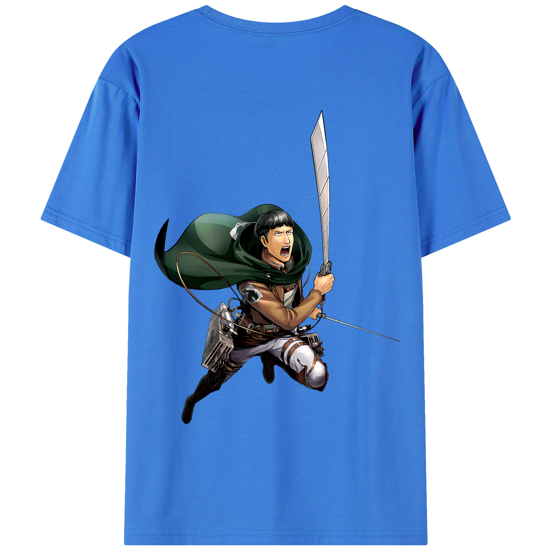 （画像用） 進撃の巨人 Attack on Titan 綿100％ メンズ半袖Tシャツ（バックプリント） 通気性