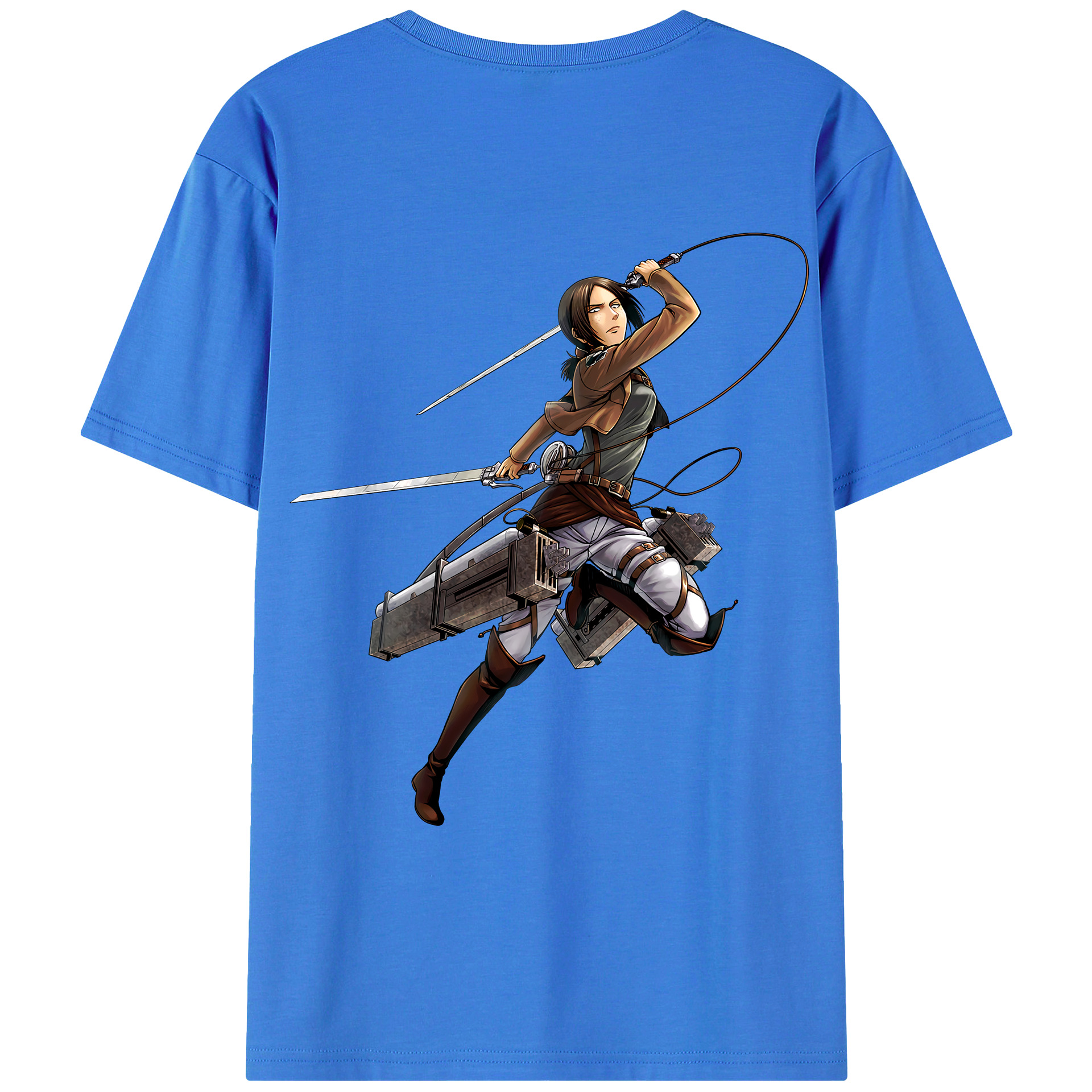 （画像用） 進撃の巨人 Attack on Titan 綿100％ メンズ半袖Tシャツ（バックプリント） 通気性