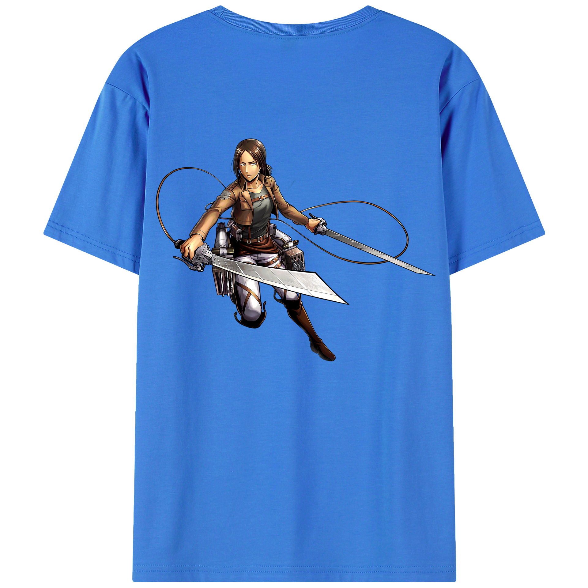 （画像用） 進撃の巨人 Attack on Titan 綿100％ メンズ半袖Tシャツ（バックプリント） 通気性