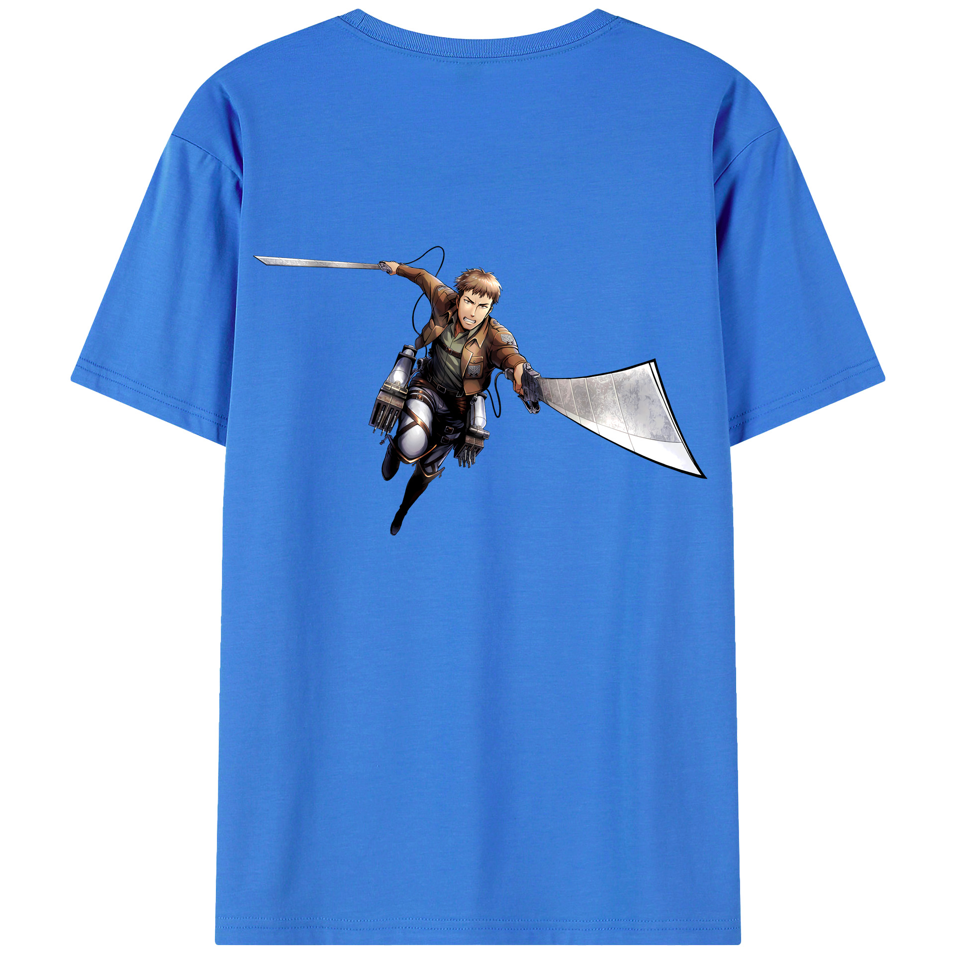 （画像用） 進撃の巨人 Attack on Titan 綿100％ メンズ半袖Tシャツ（バックプリント） 通気性