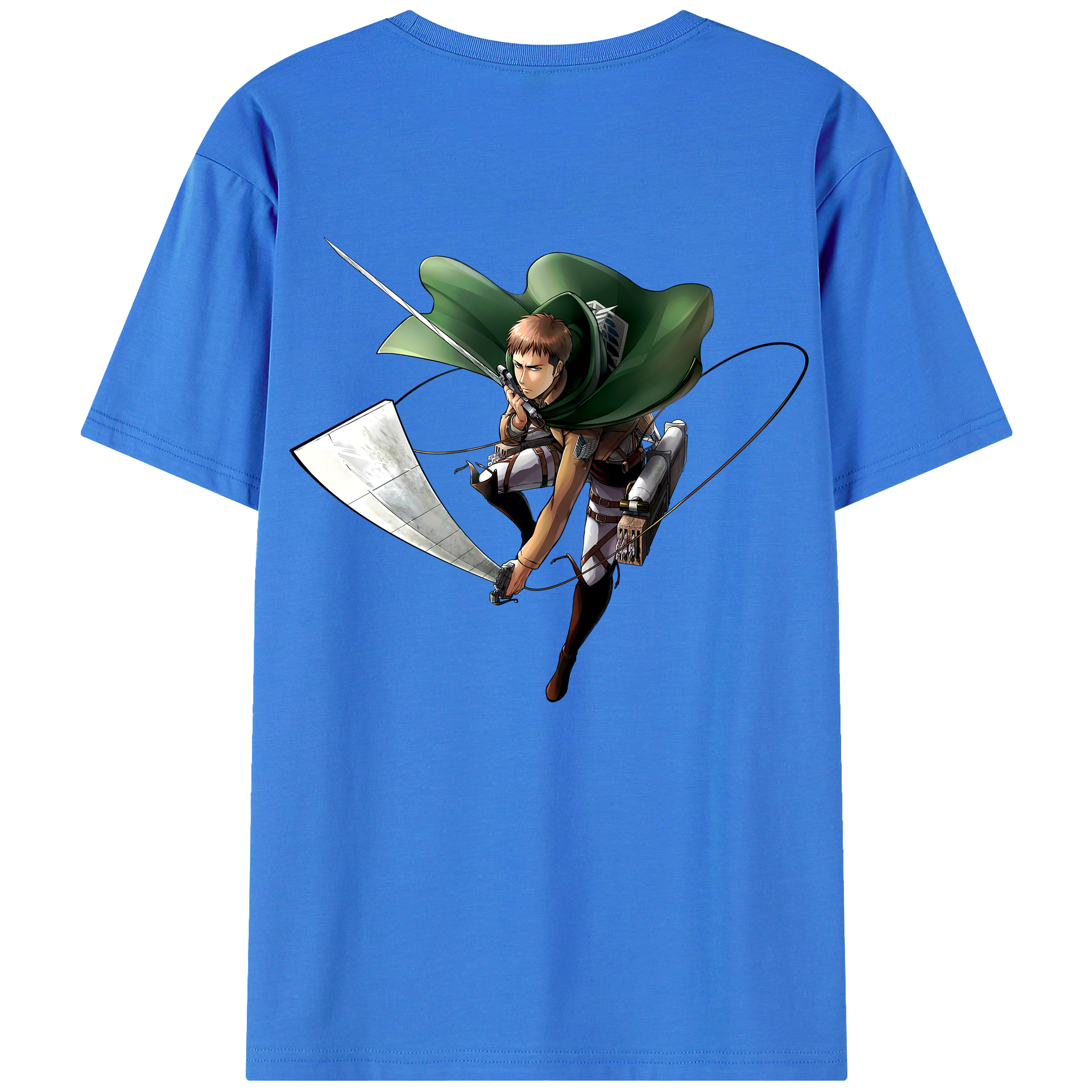 （画像用） 進撃の巨人 Attack on Titan 綿100％ メンズ半袖Tシャツ（バックプリント） 通気性