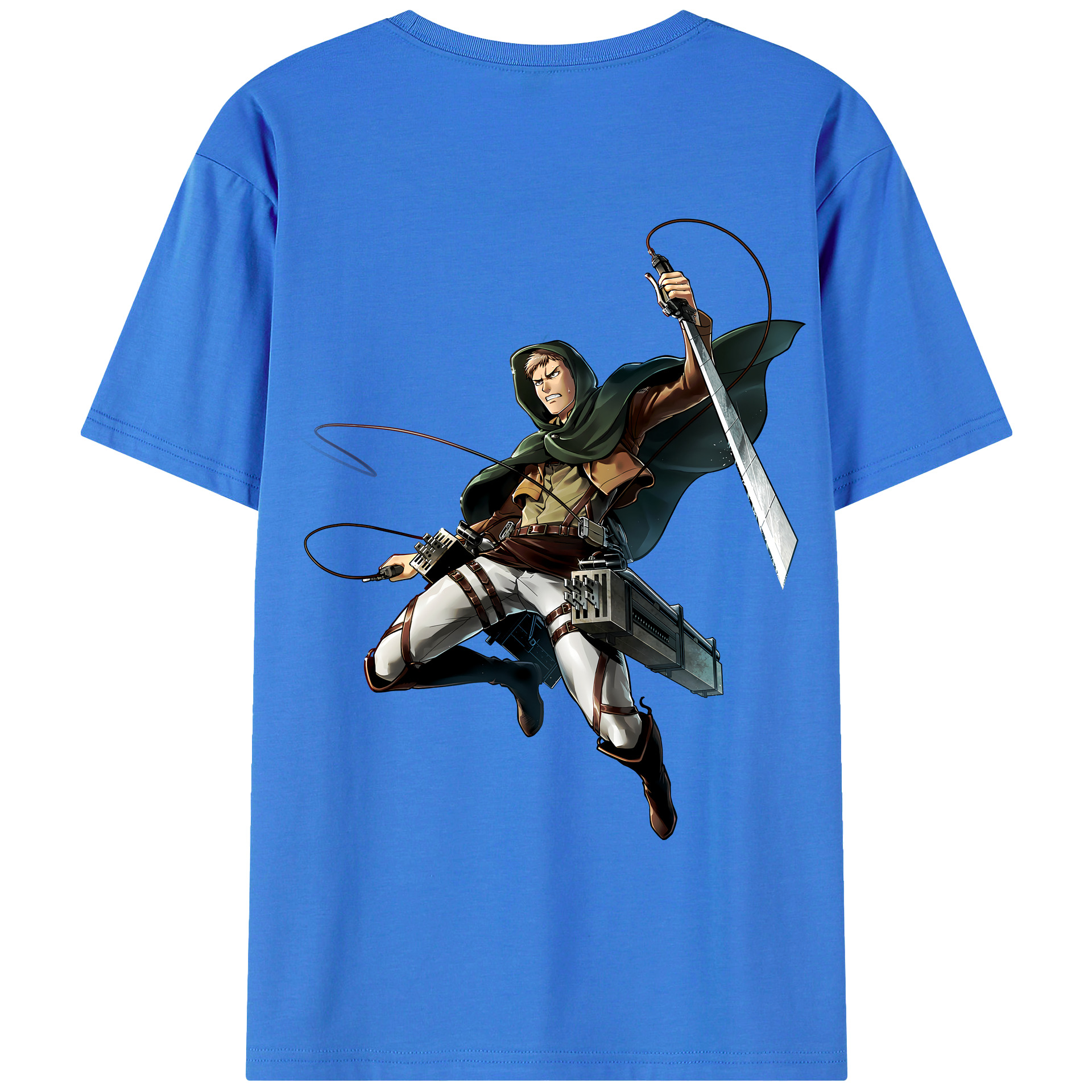 （画像用） 進撃の巨人 Attack on Titan 綿100％ メンズ半袖Tシャツ（バックプリント） 通気性