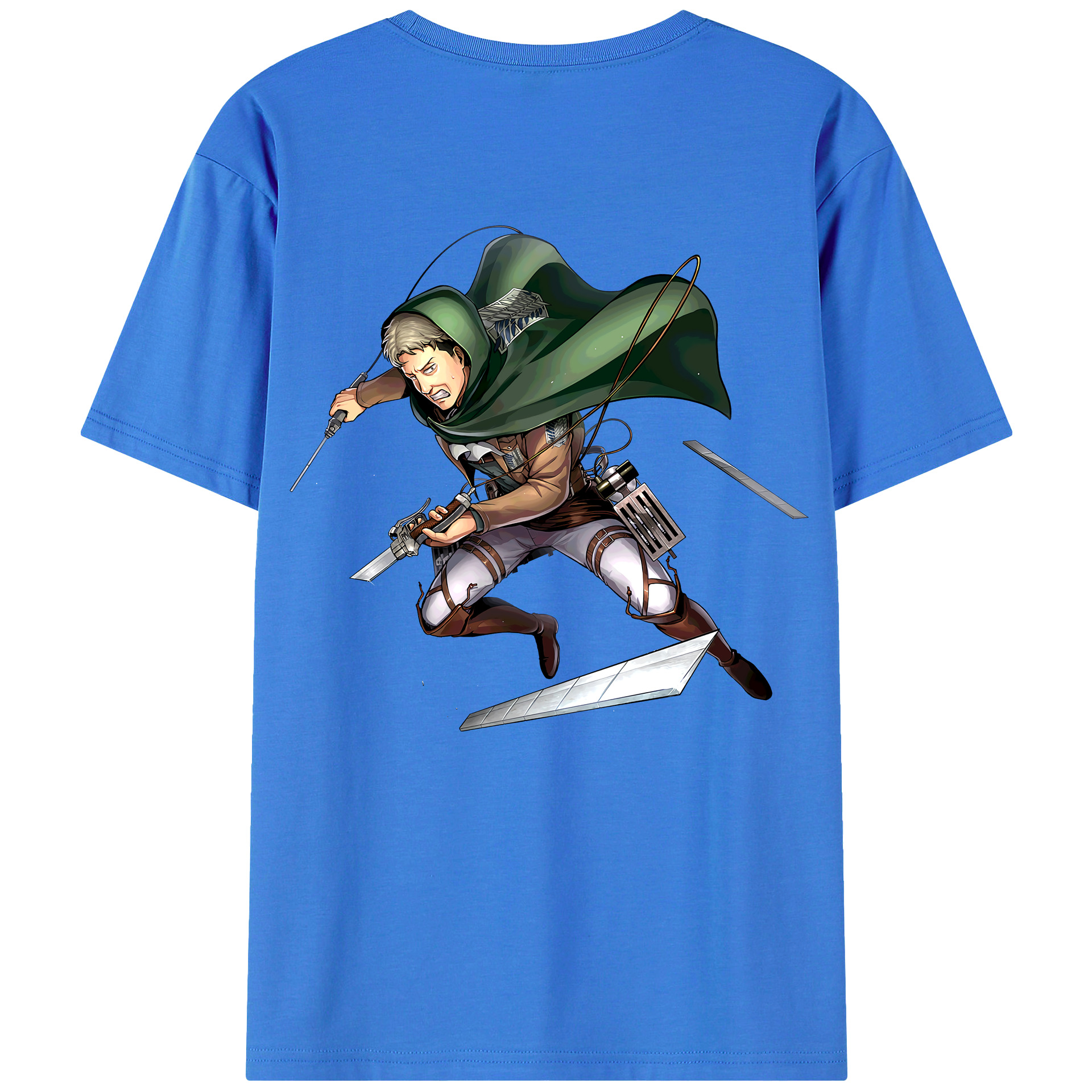 （画像用） 進撃の巨人 Attack on Titan 綿100％ メンズ半袖Tシャツ（バックプリント） 通気性