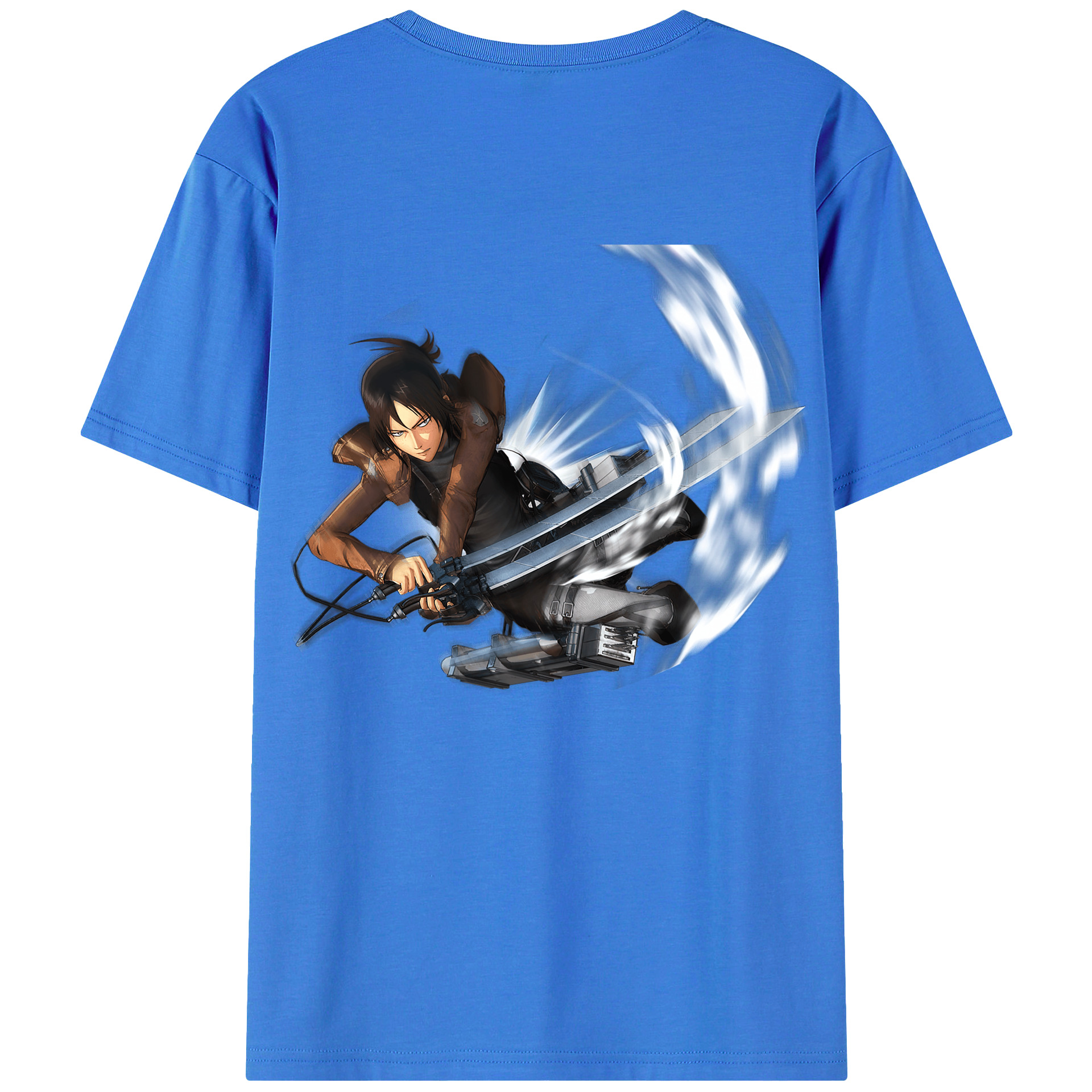 （画像用） 進撃の巨人 Attack on Titan 綿100％ メンズ半袖Tシャツ（バックプリント） 通気性