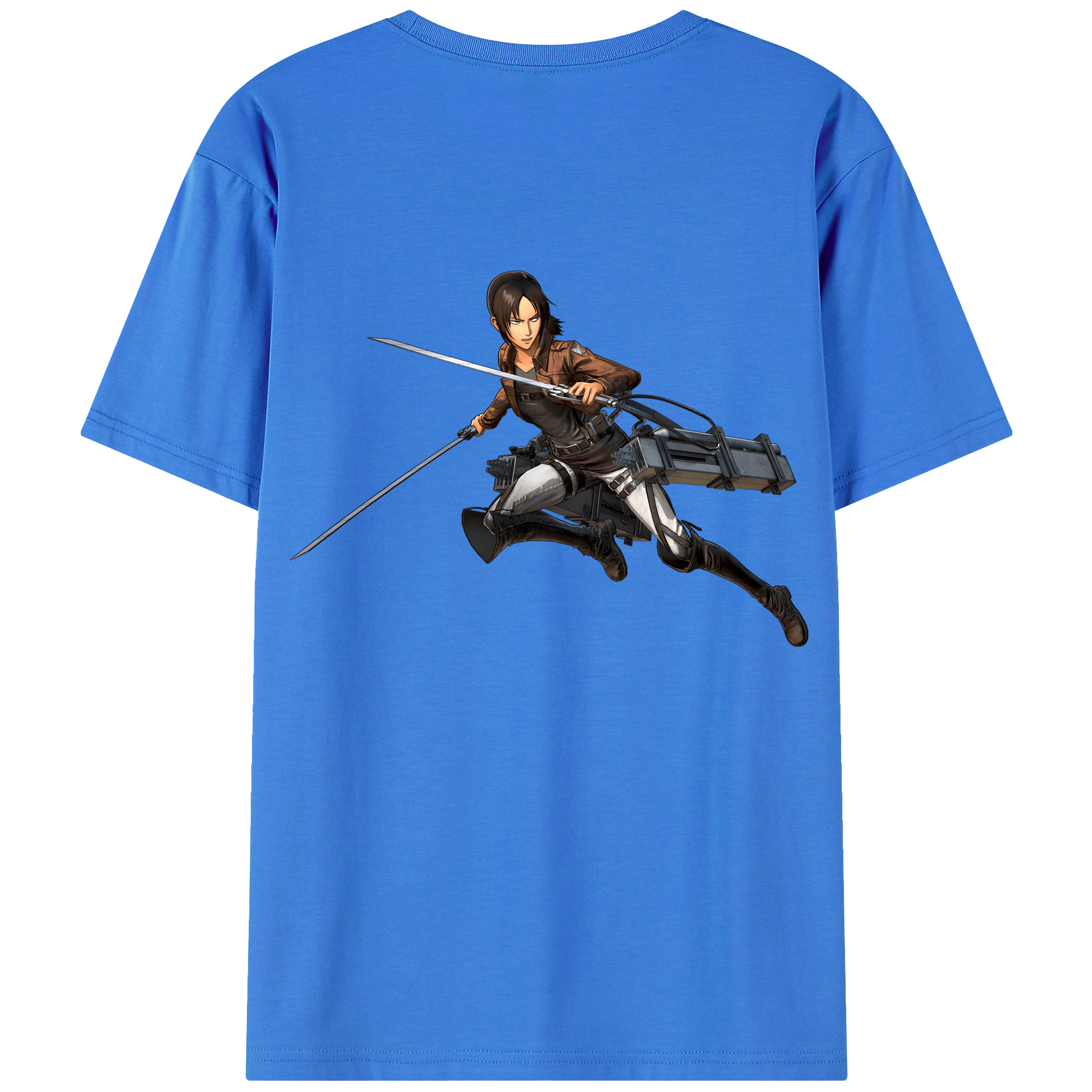 （画像用） 進撃の巨人 Attack on Titan 綿100％ メンズ半袖Tシャツ（バックプリント） 通気性