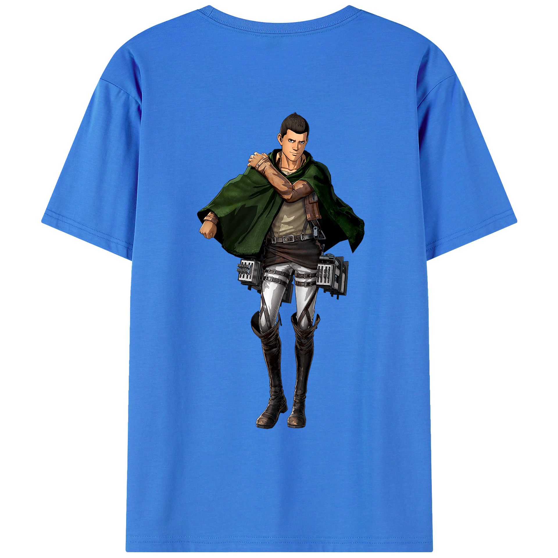 （画像用） 進撃の巨人 Attack on Titan 綿100％ メンズ半袖Tシャツ（バックプリント） 通気性