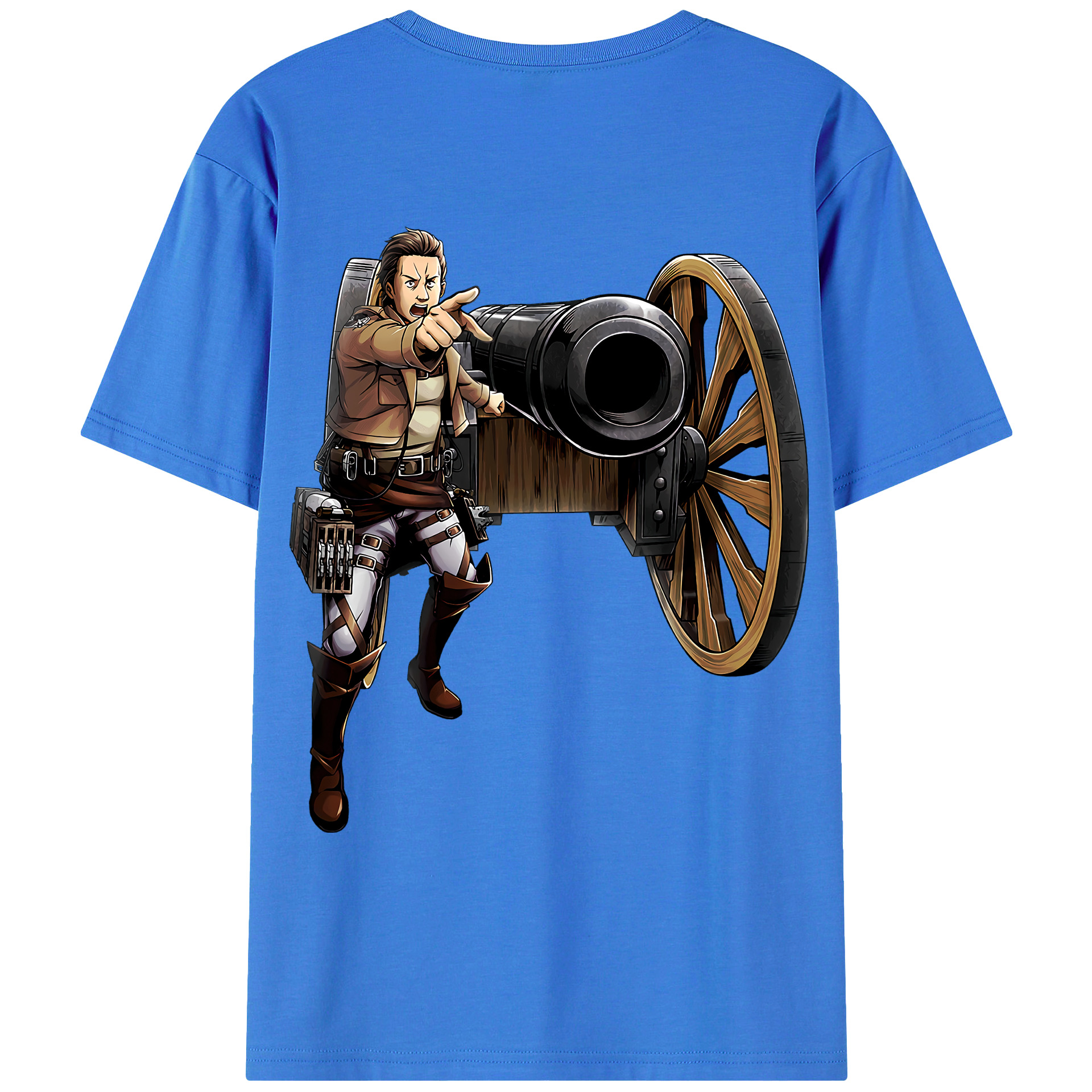 （画像用） 進撃の巨人 Attack on Titan 綿100％ メンズ半袖Tシャツ（バックプリント） 通気性